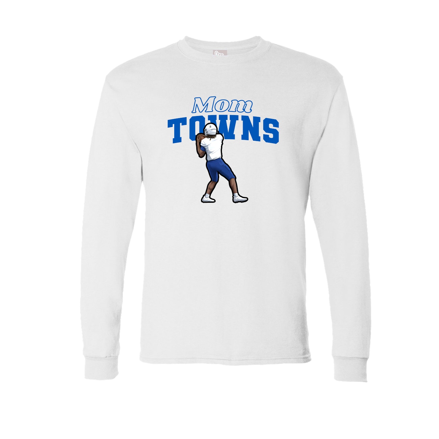 Long Sleeve Tee — Mothers Day Block in White