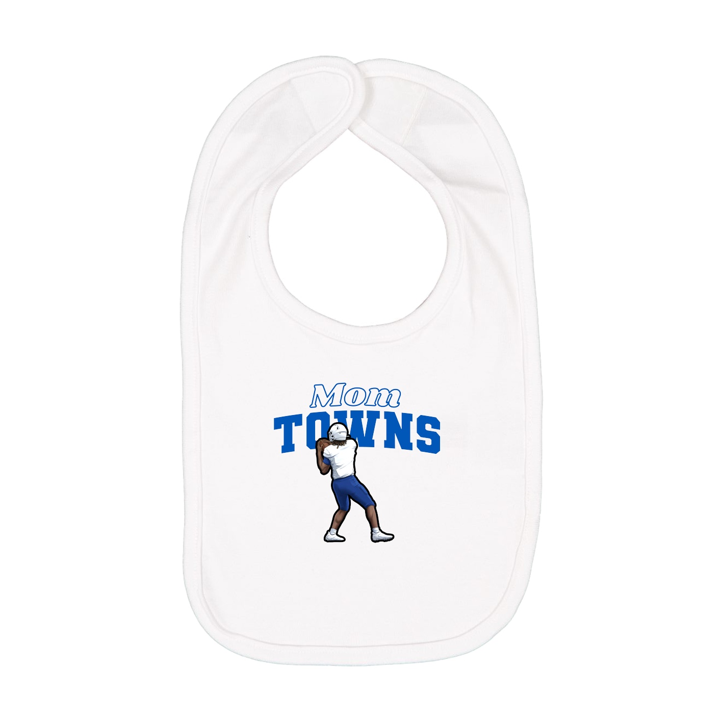 Infant Bib — Mothers Day Block in White