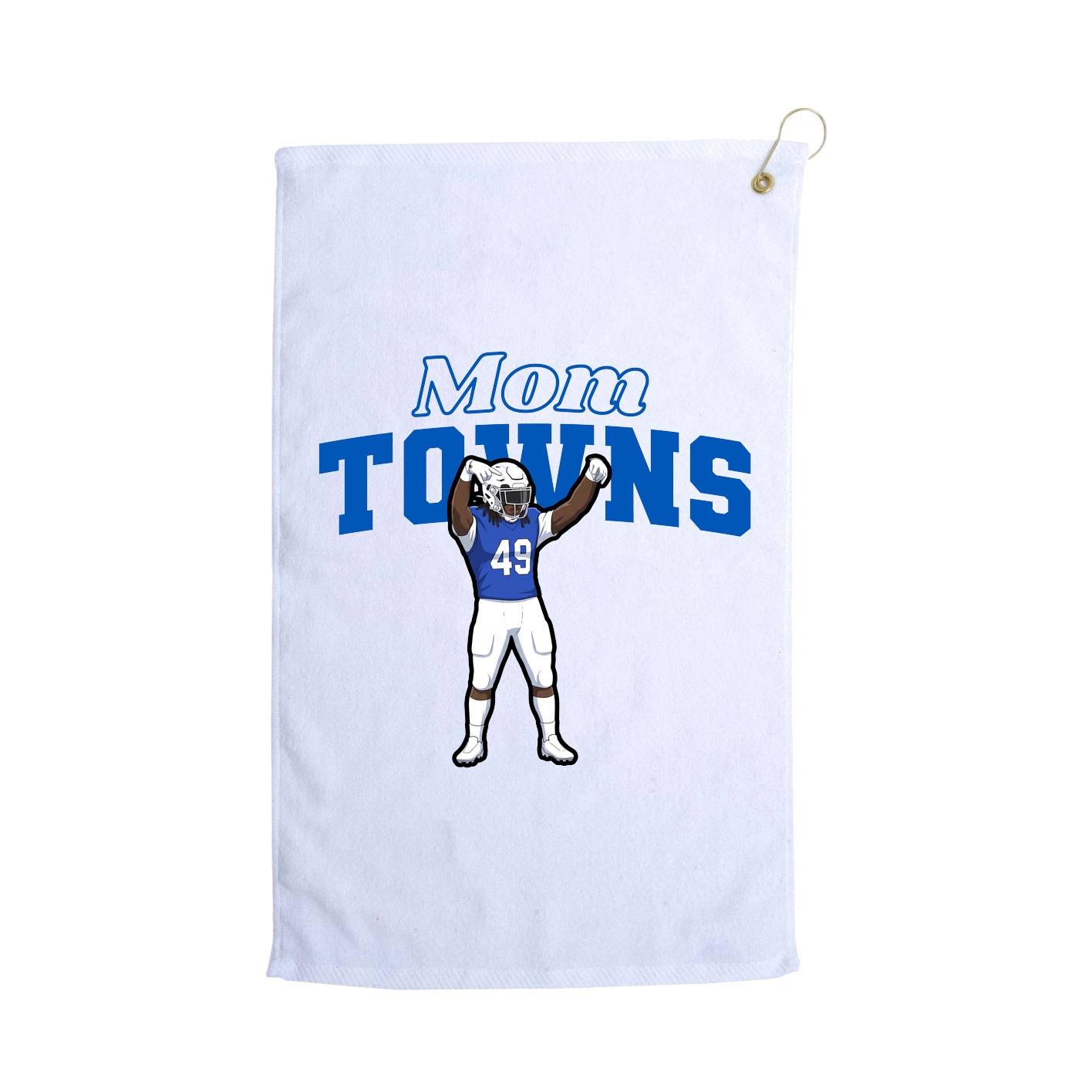 Golf Towel — Mothers Day Block in White