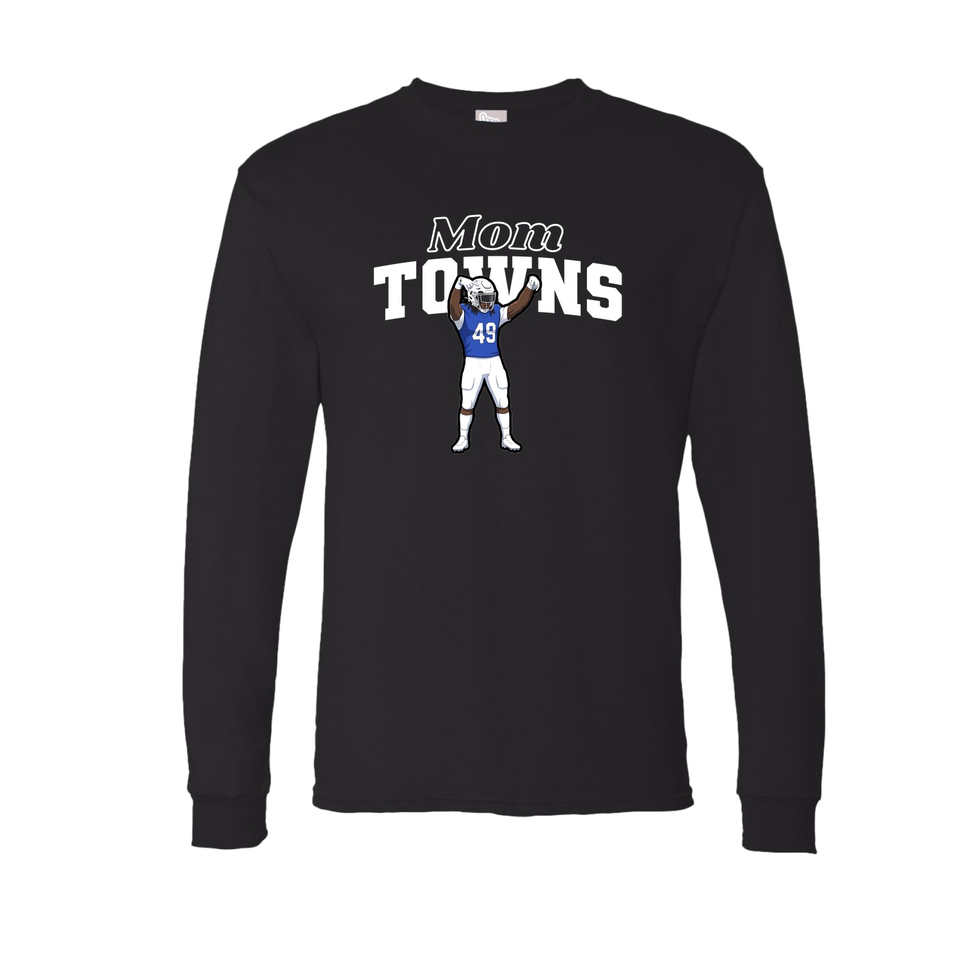 Long Sleeve Tee — Mothers Day Block in Black