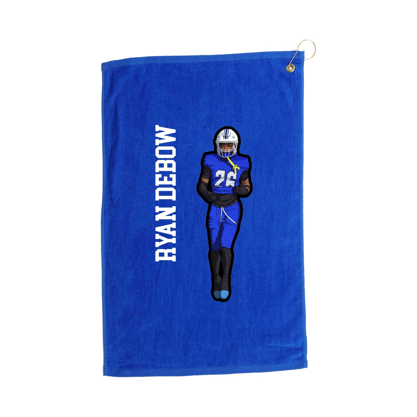 Golf Towel — Name Vertical in Royal