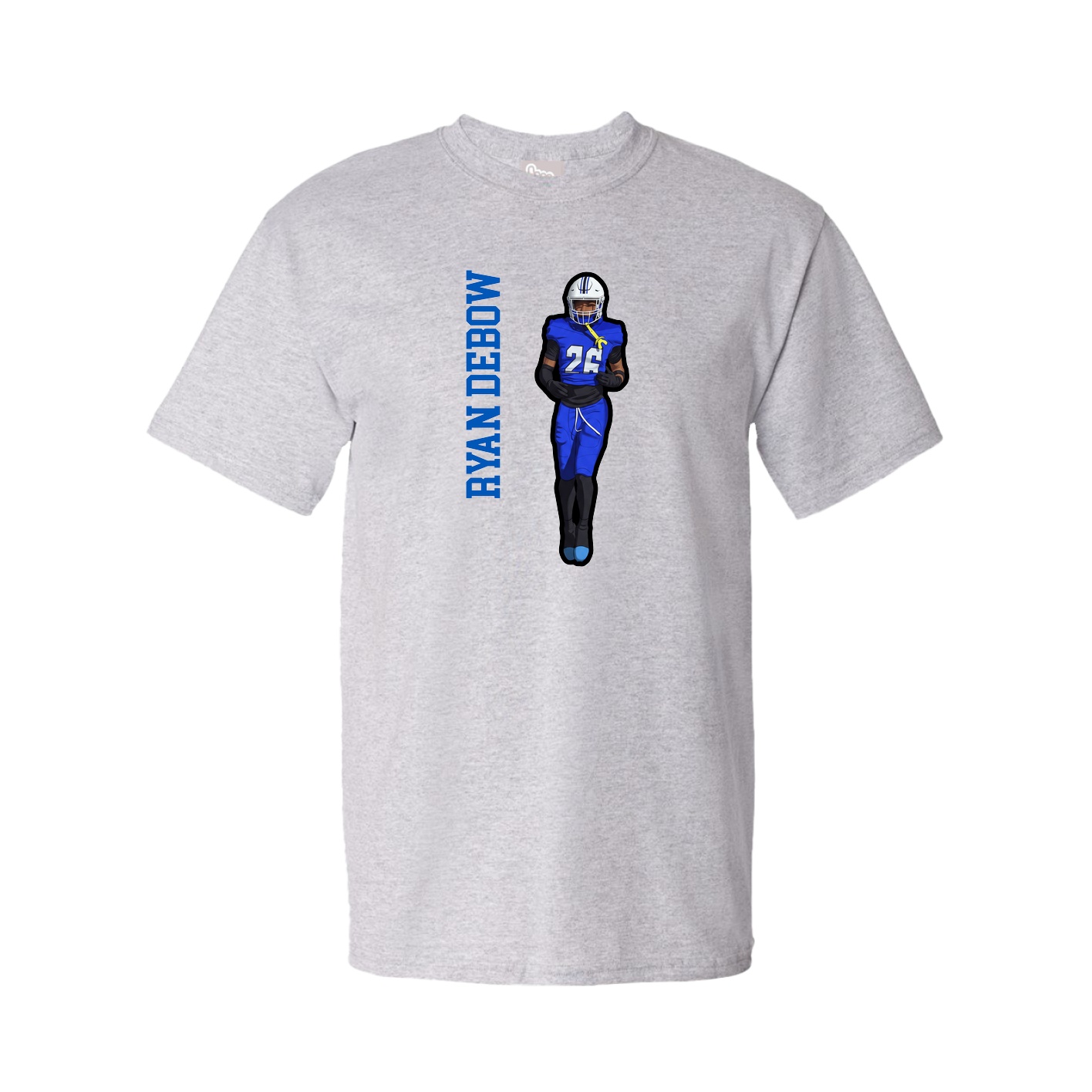 Tee — Name Vertical in Grey
