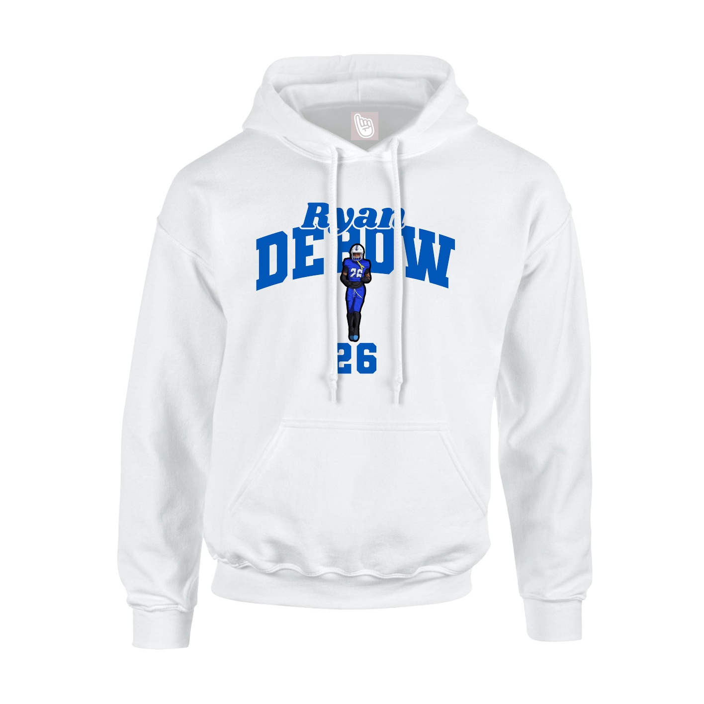 Youth Hoodie — Signature Arch in White