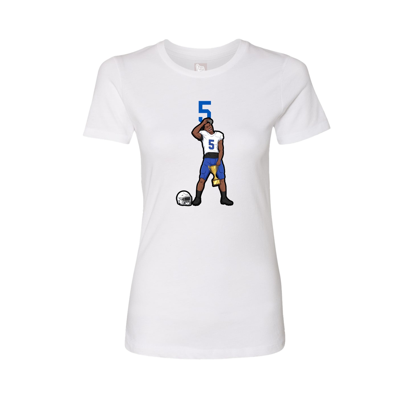 Fitted Women's Tee — Number Top in White