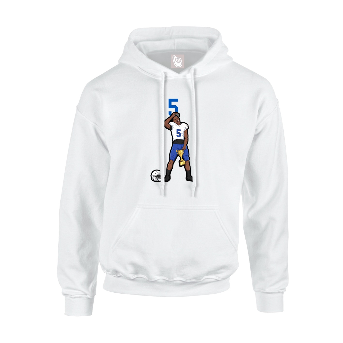 Hoodie — Number Top in White