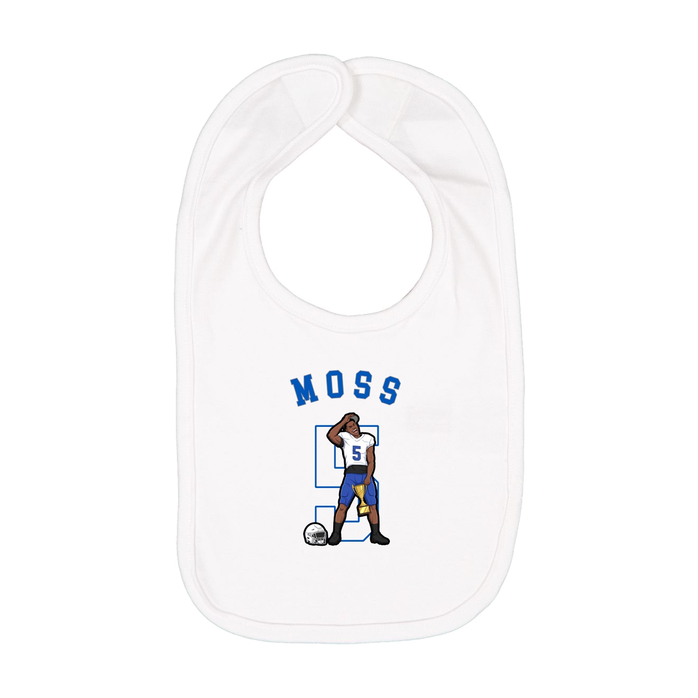 Infant Bib — Shirsey Arch in White