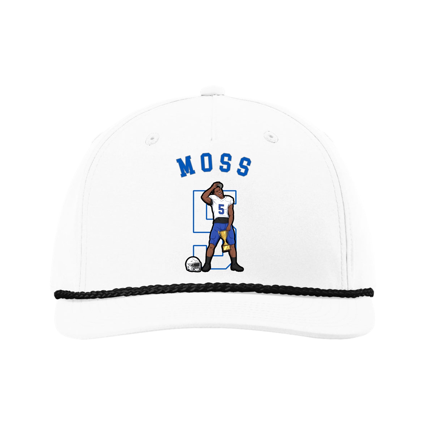 Five-Panel Classic Rope Cap — Shirsey Arch in White