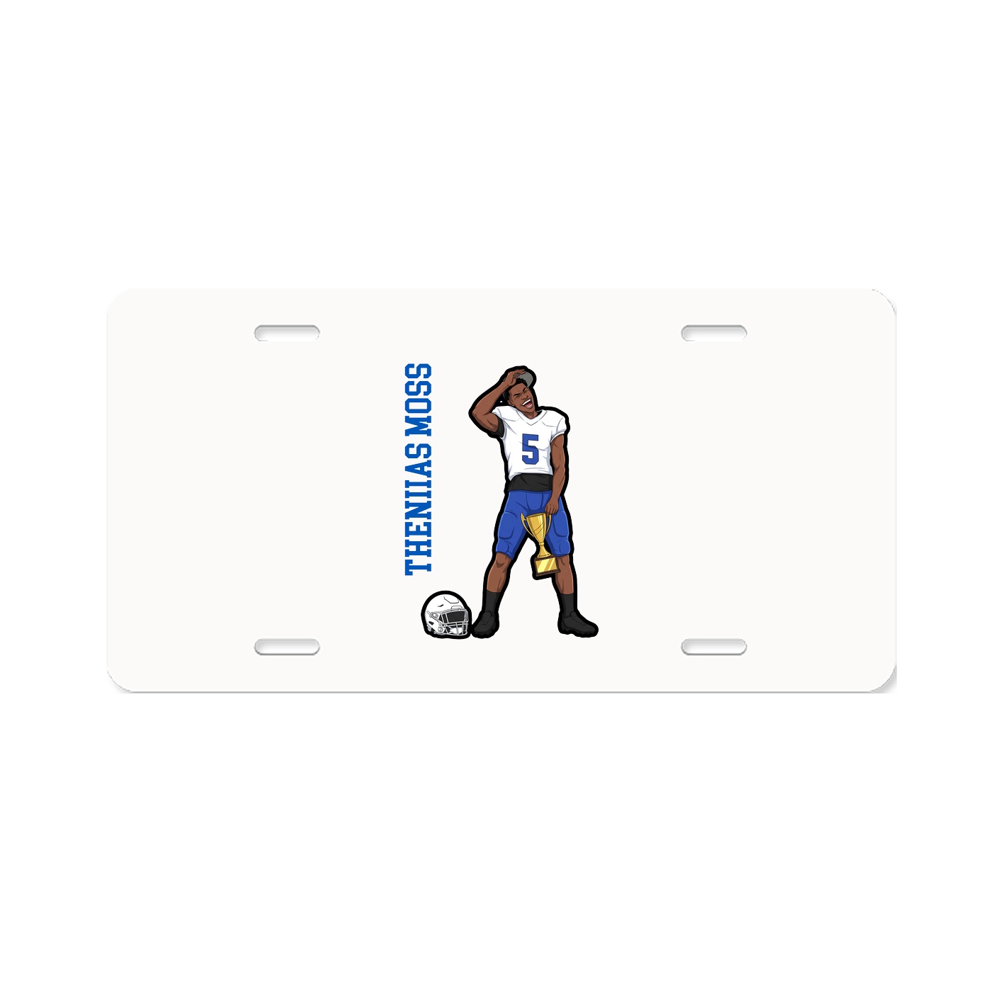 License Plate — Name Vertical in Classic