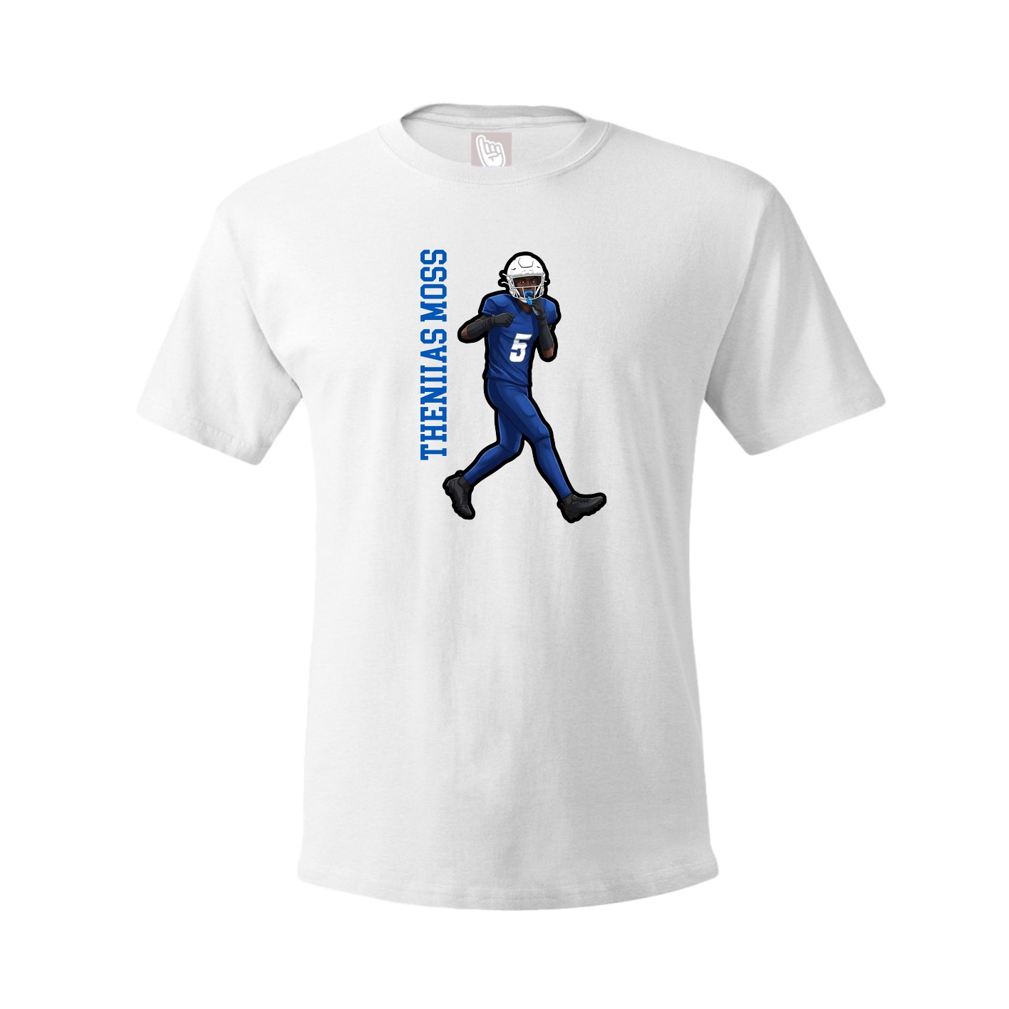Youth Tee — Name Vertical in White