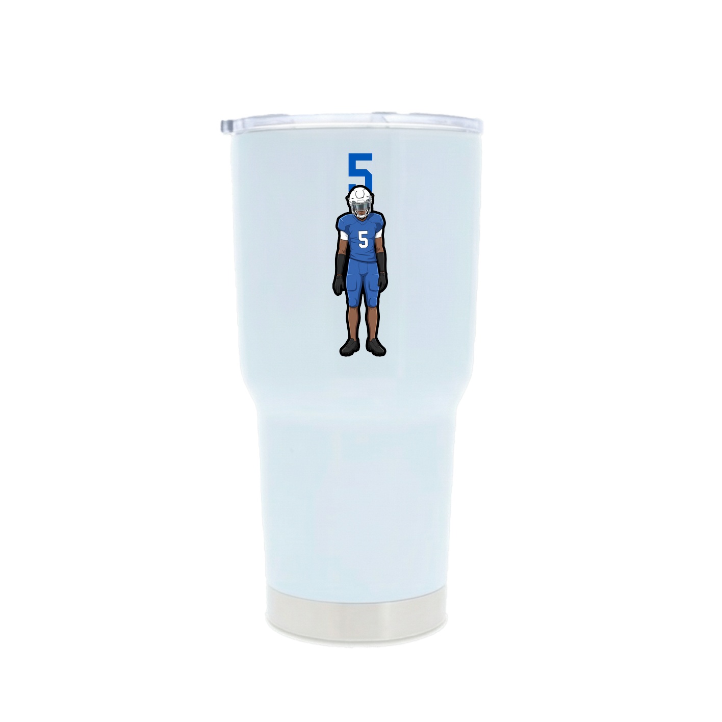 30oz Stainless Steel Tumbler — Number Top in White