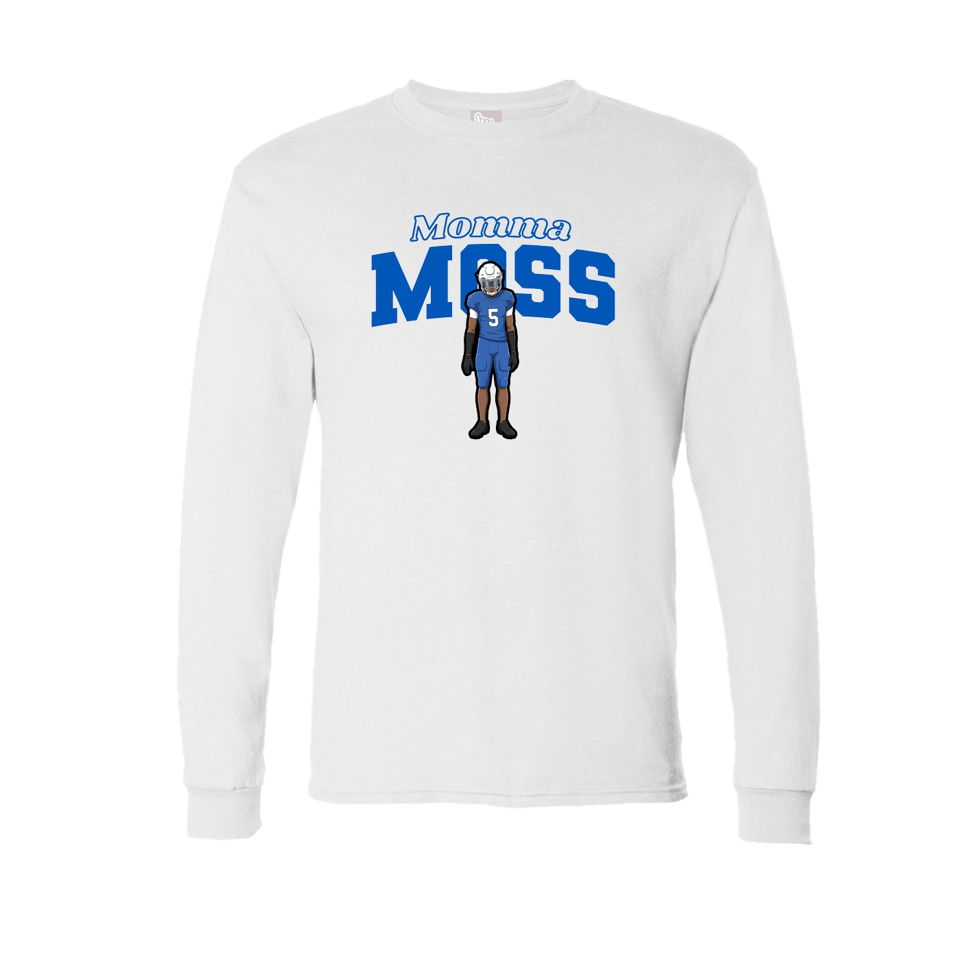Long Sleeve Tee — Mothers Day Block in White