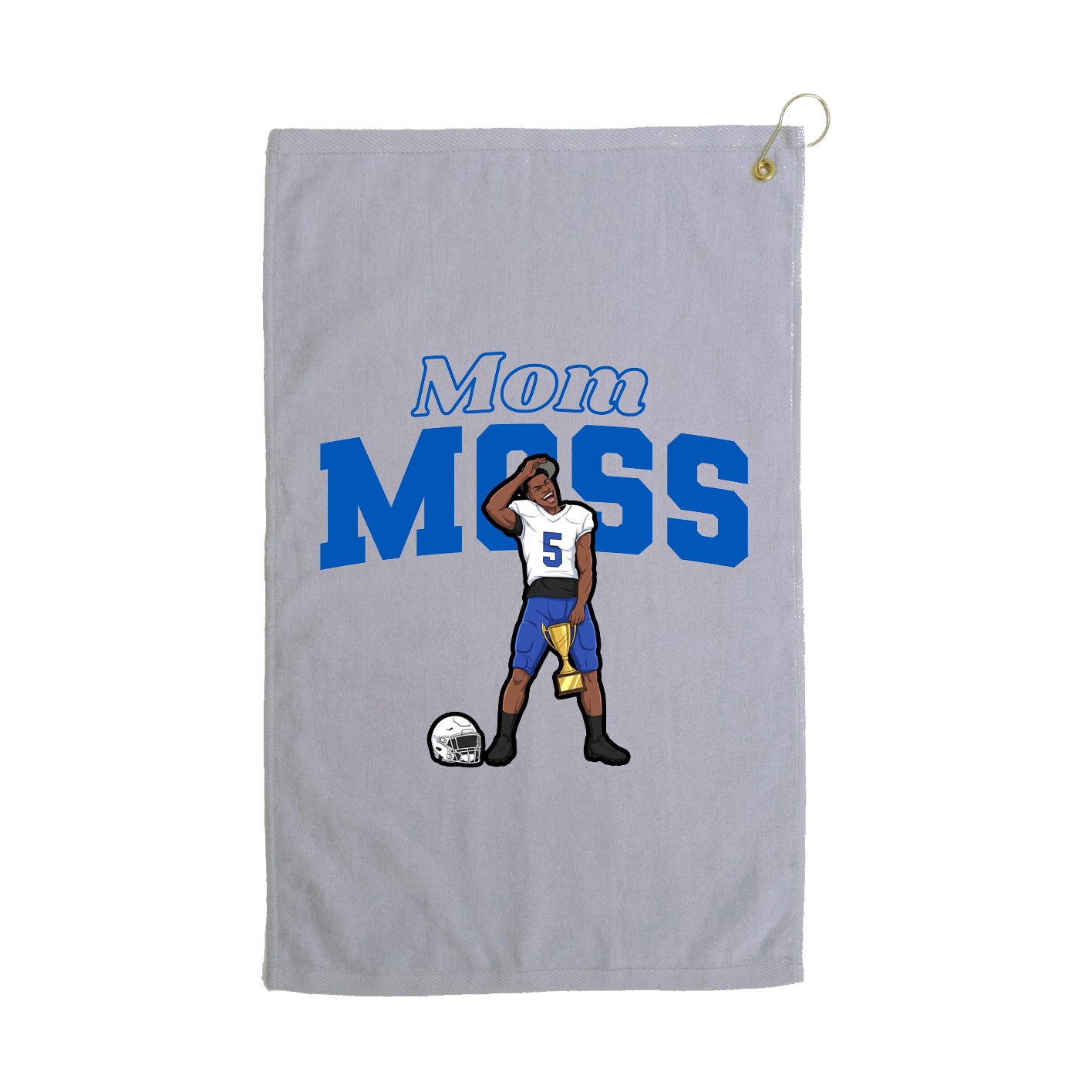 Golf Towel — Mothers Day Block in Grey