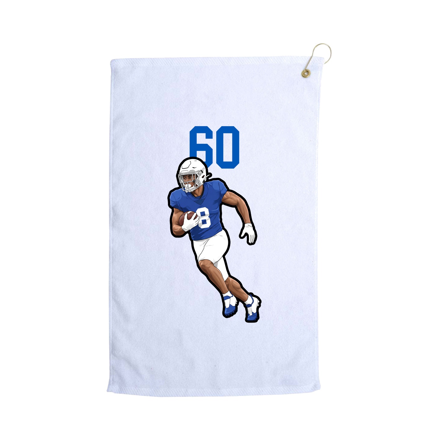 Golf Towel — Number Top in White