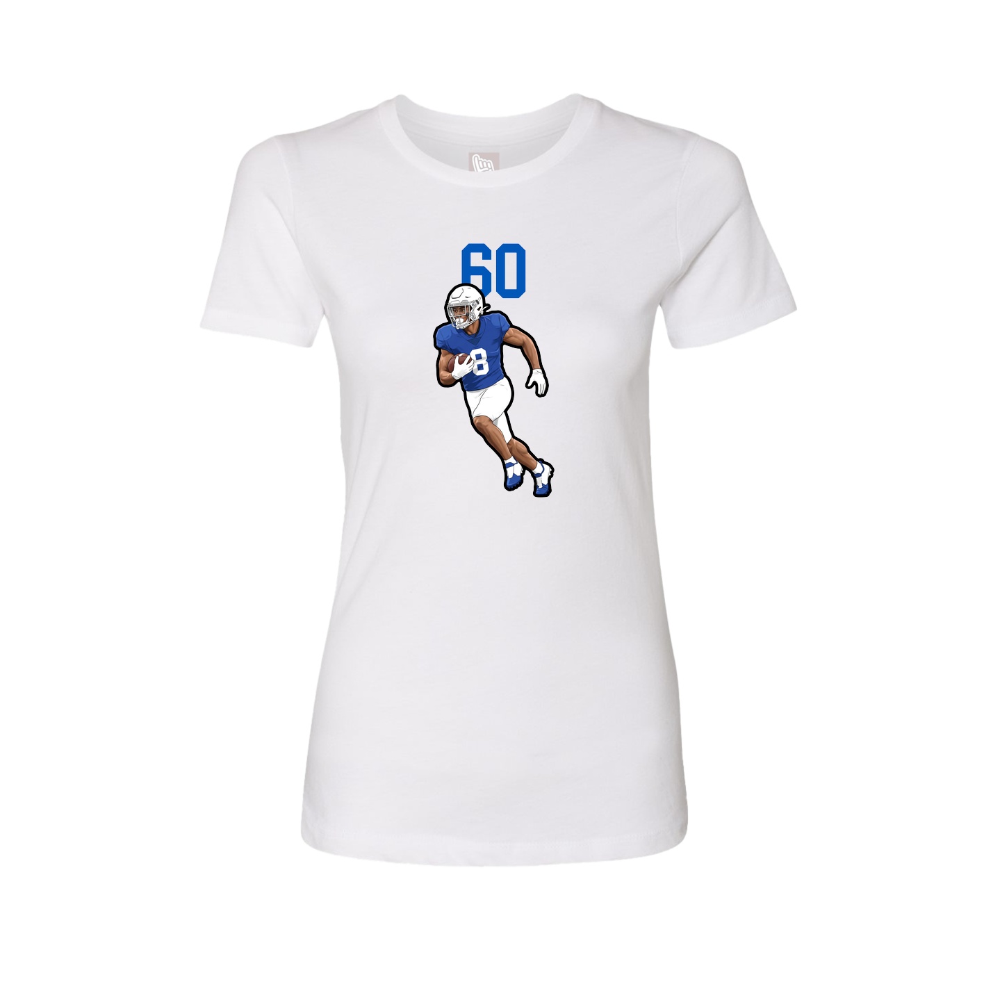 Fitted Women's Tee — Number Top in White