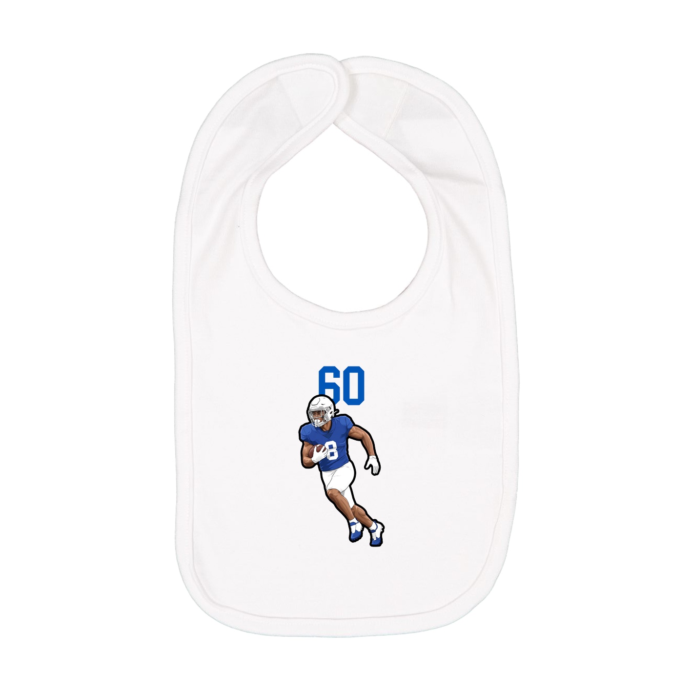 Infant Bib — Number Top in White