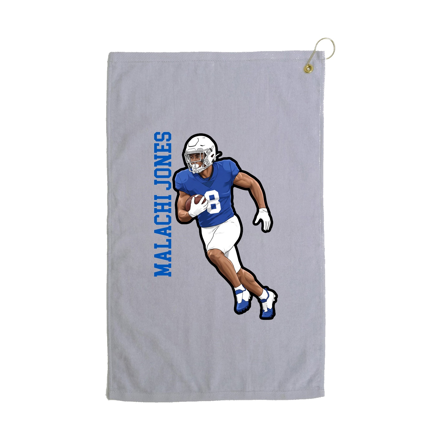 Golf Towel — Name Vertical in Grey