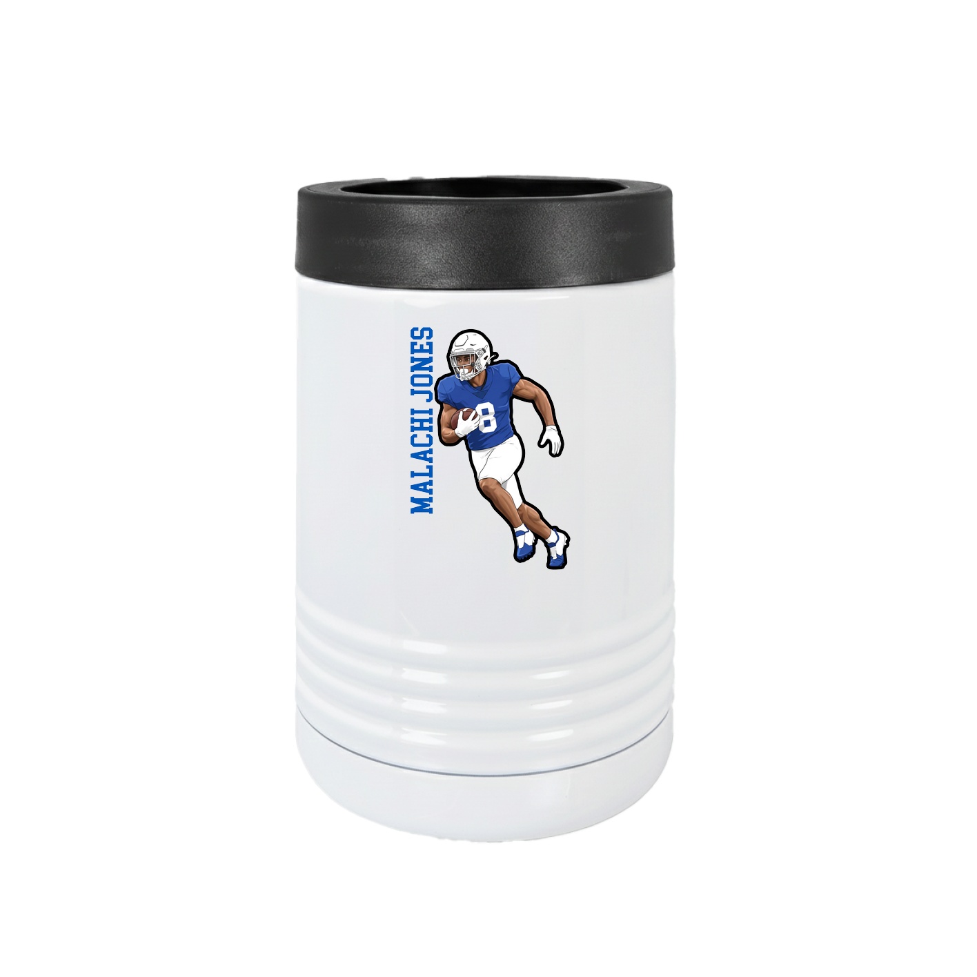 Beverage Holder — Name Vertical in White