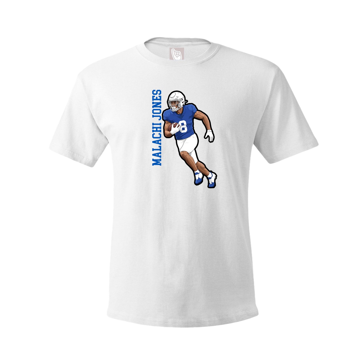 Tee — Name Vertical in White