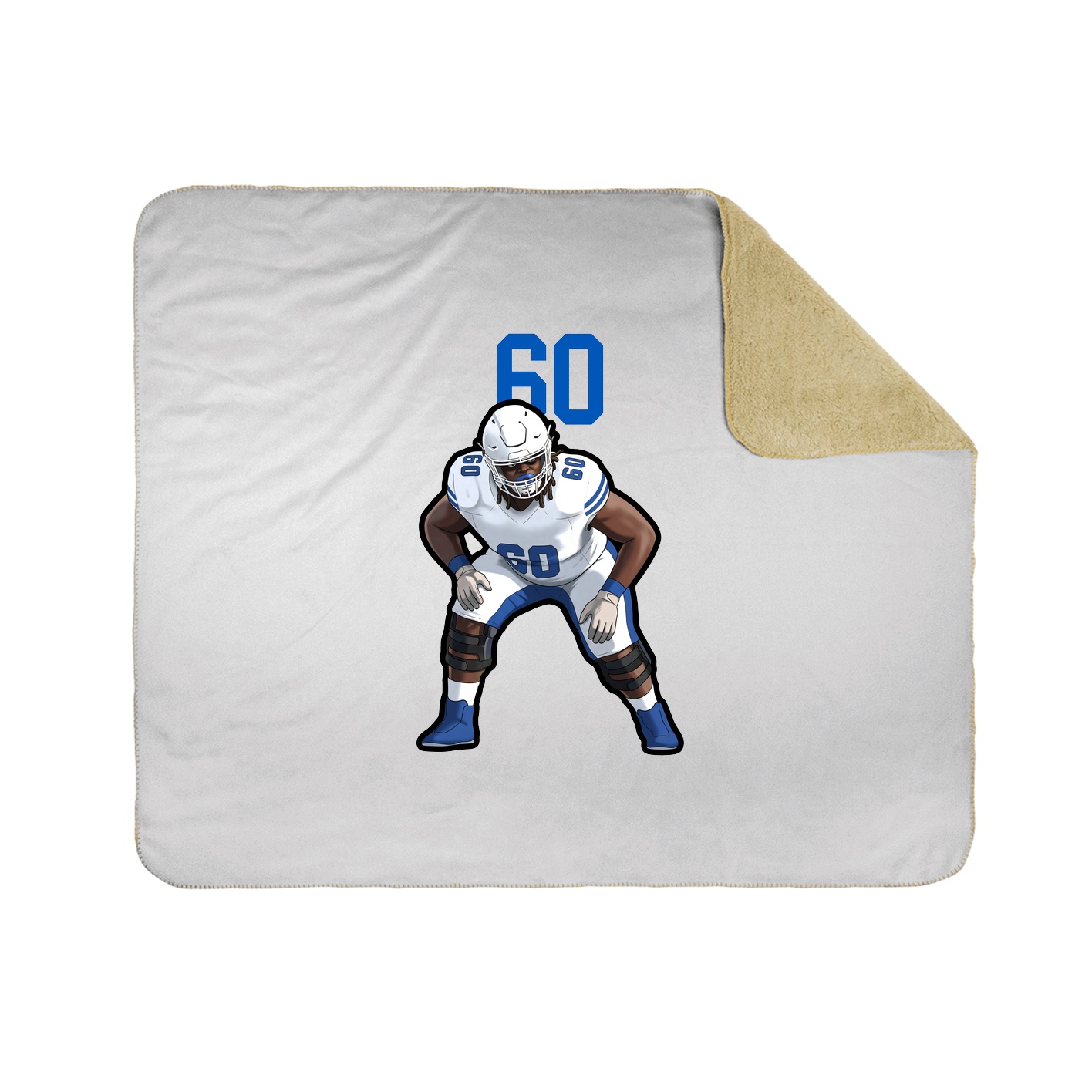 Throw Blanket — Number Top in White