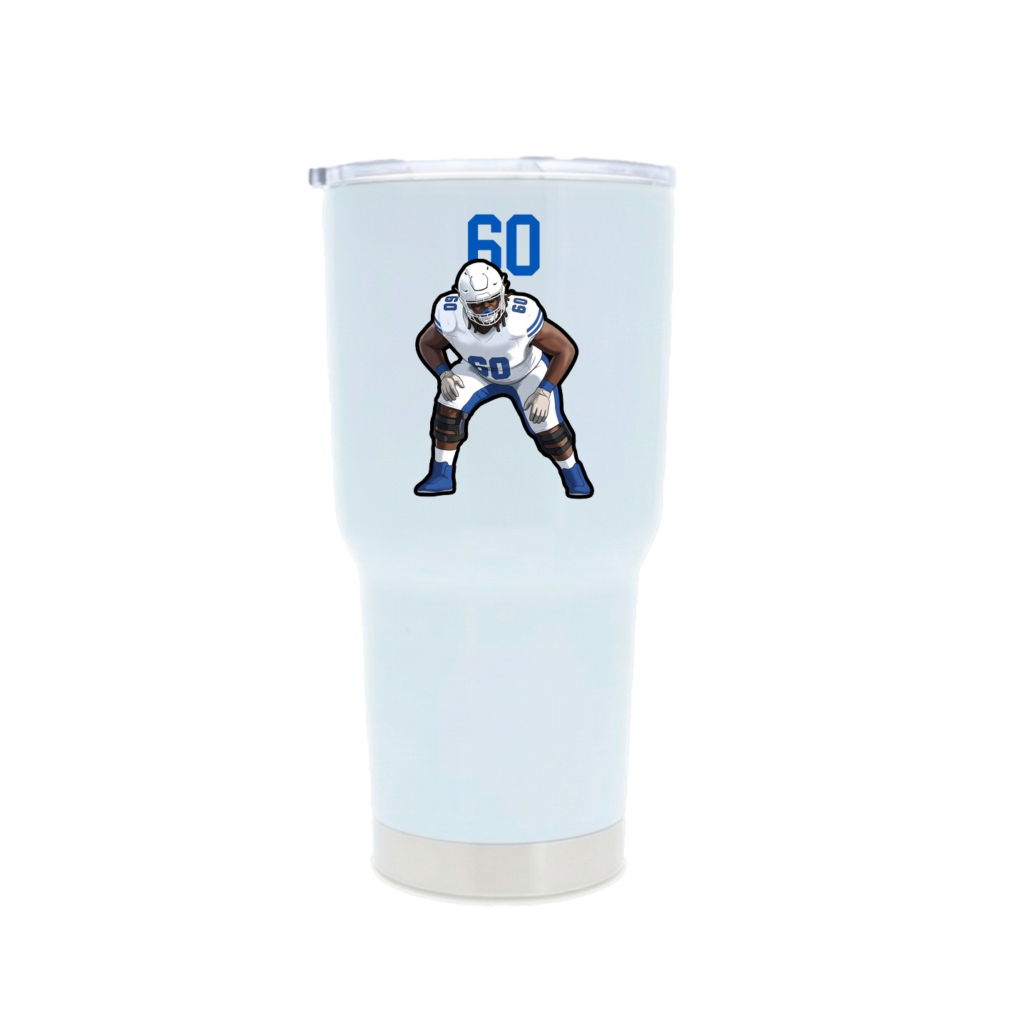 30oz Stainless Steel Tumbler — Number Top in White