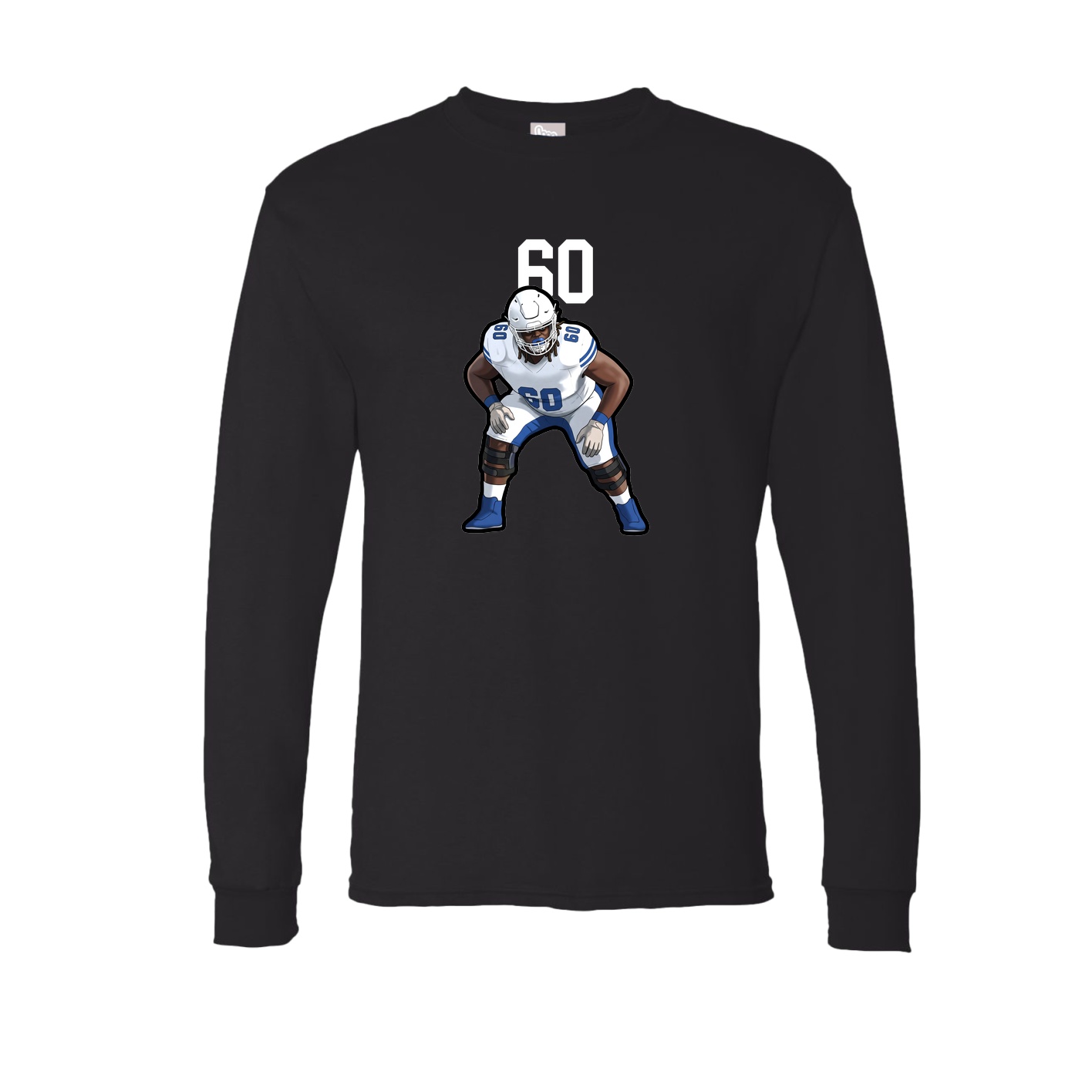 Long Sleeve Tee — Number Top in Black
