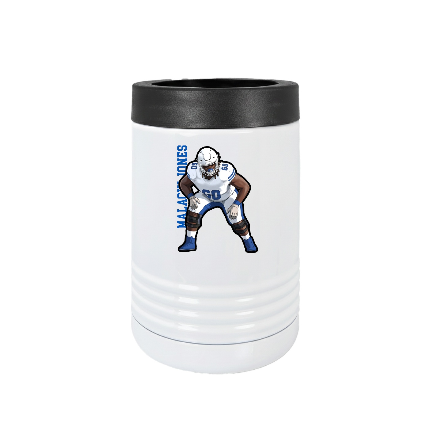 Beverage Holder — Name Vertical in White