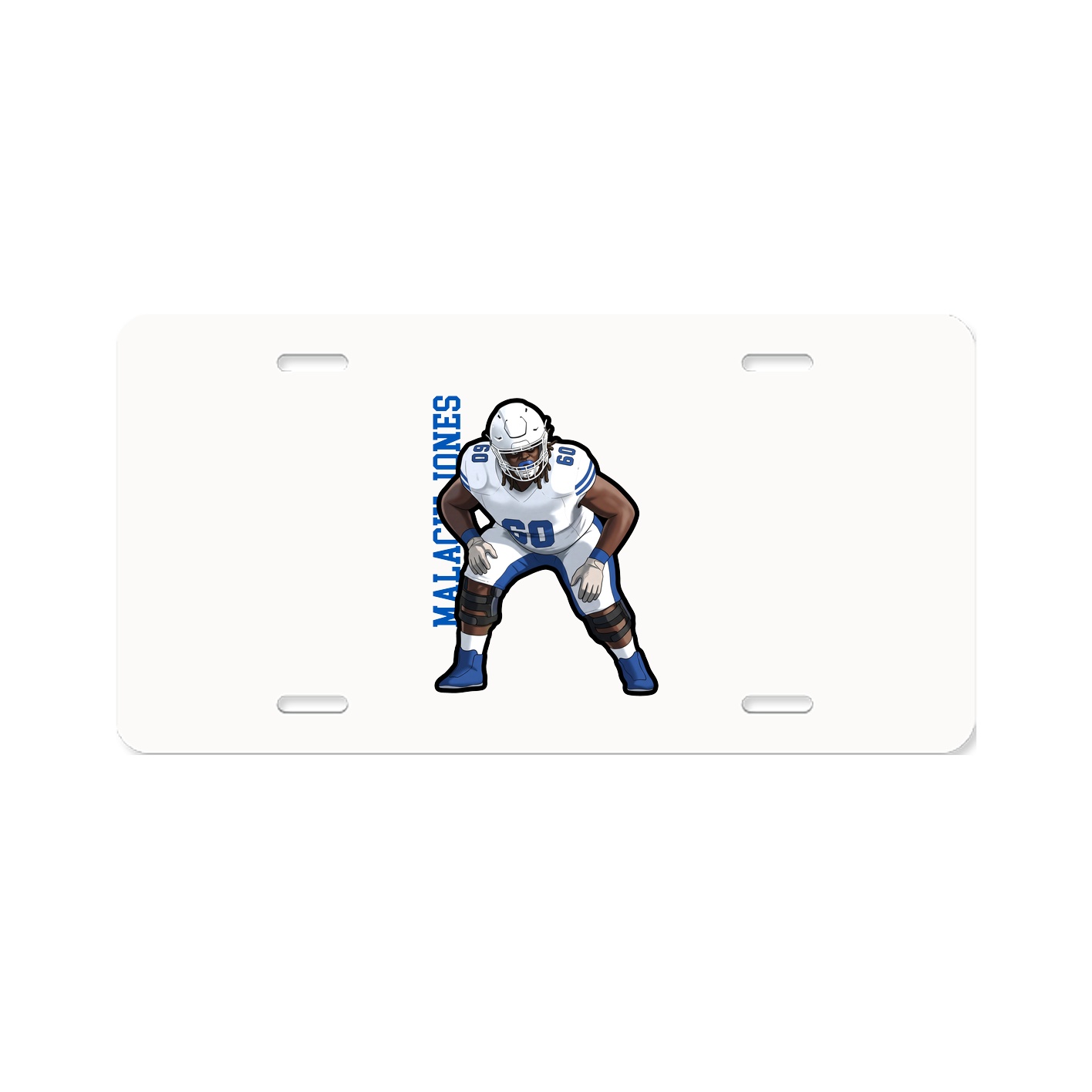 License Plate — Name Vertical in Classic