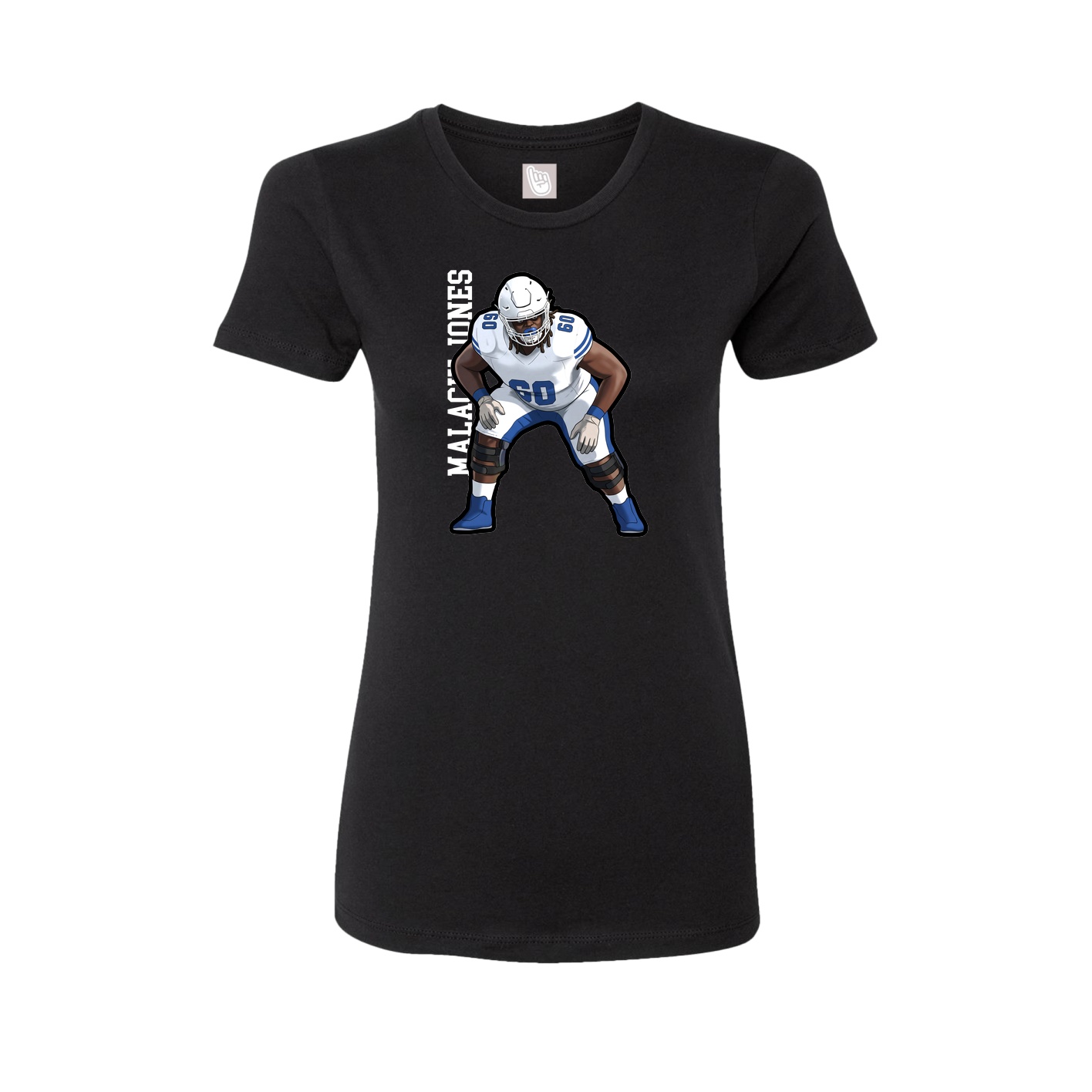 Fitted Women's Tee — Name Vertical in Black