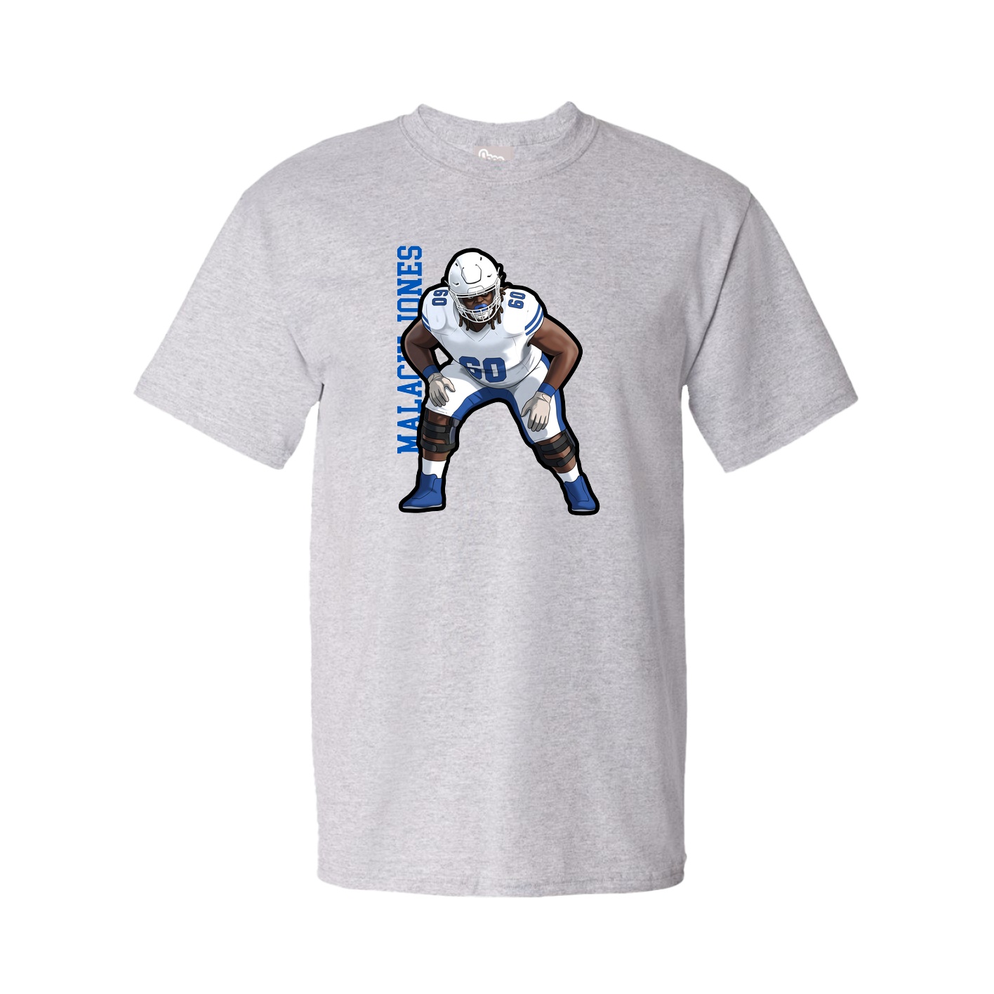 Youth Tee — Name Vertical in Grey
