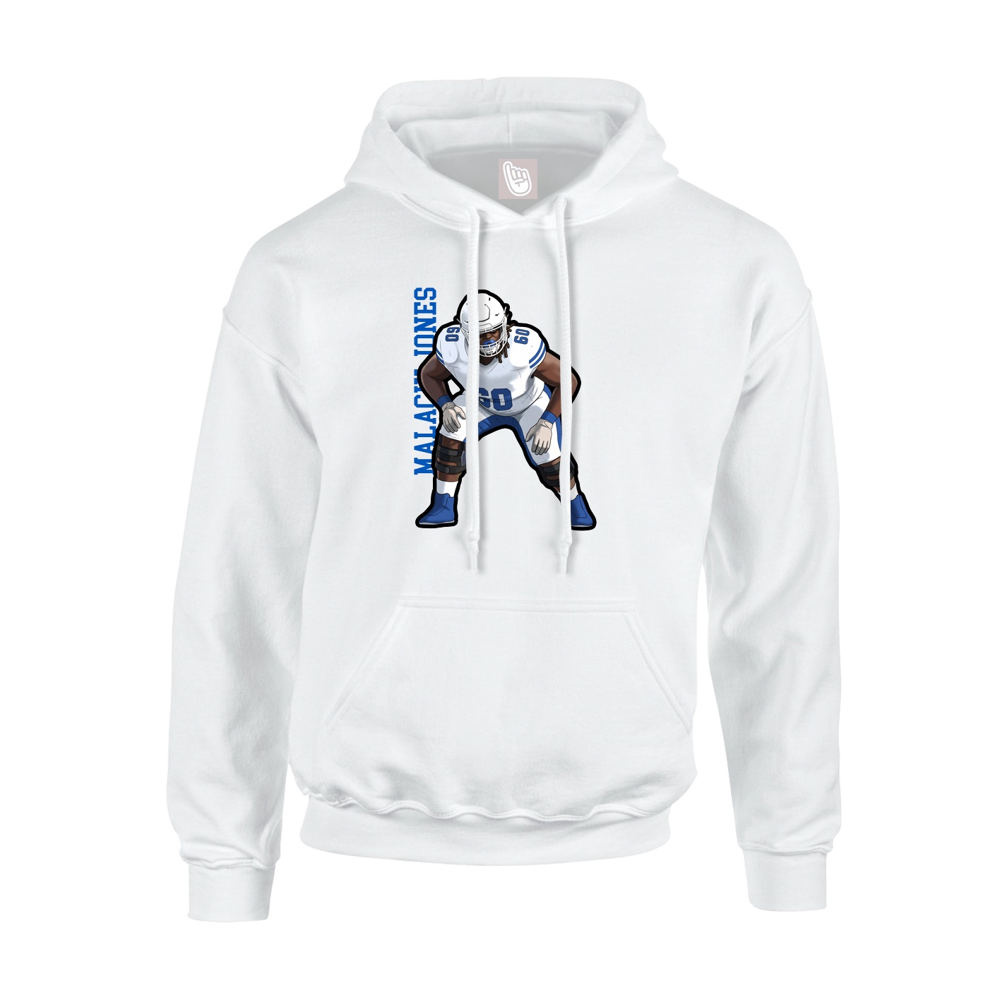 Hoodie — Name Vertical in White