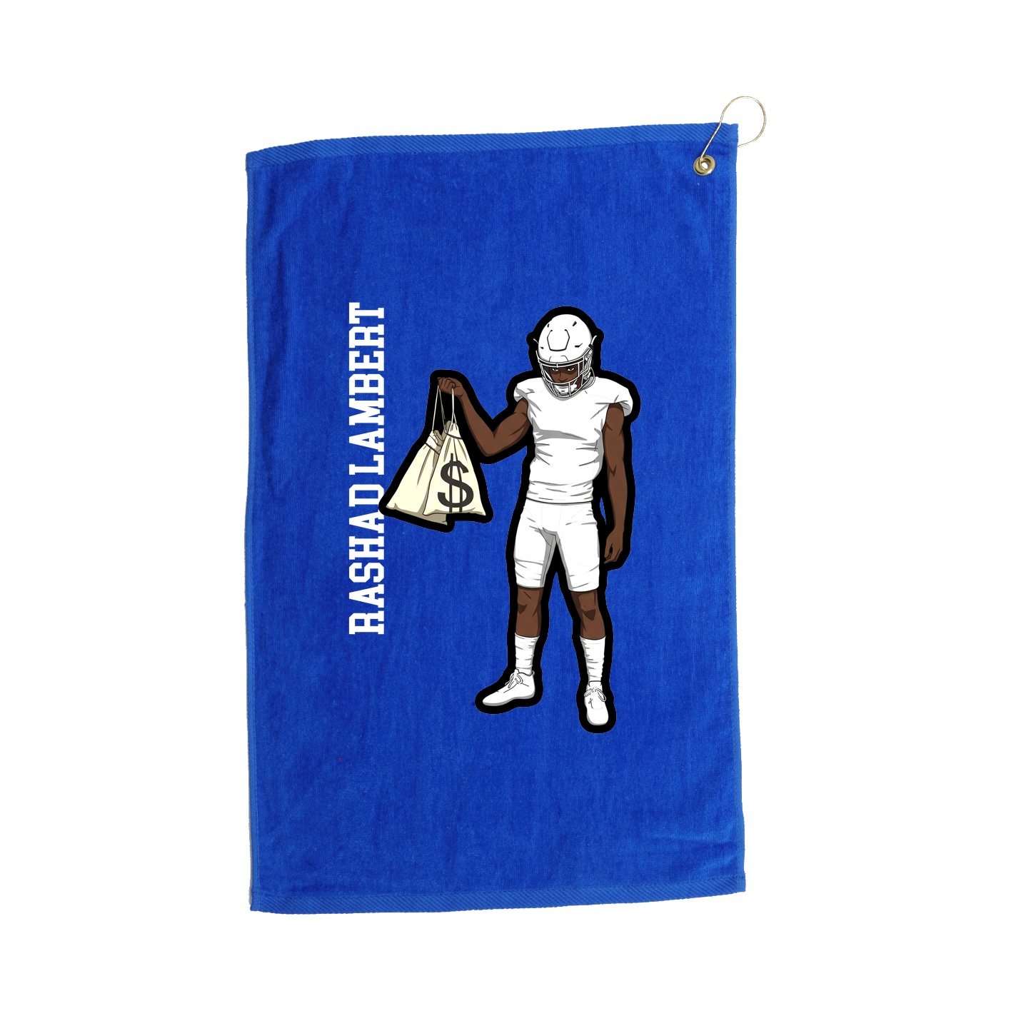 Golf Towel — Name Vertical in Royal