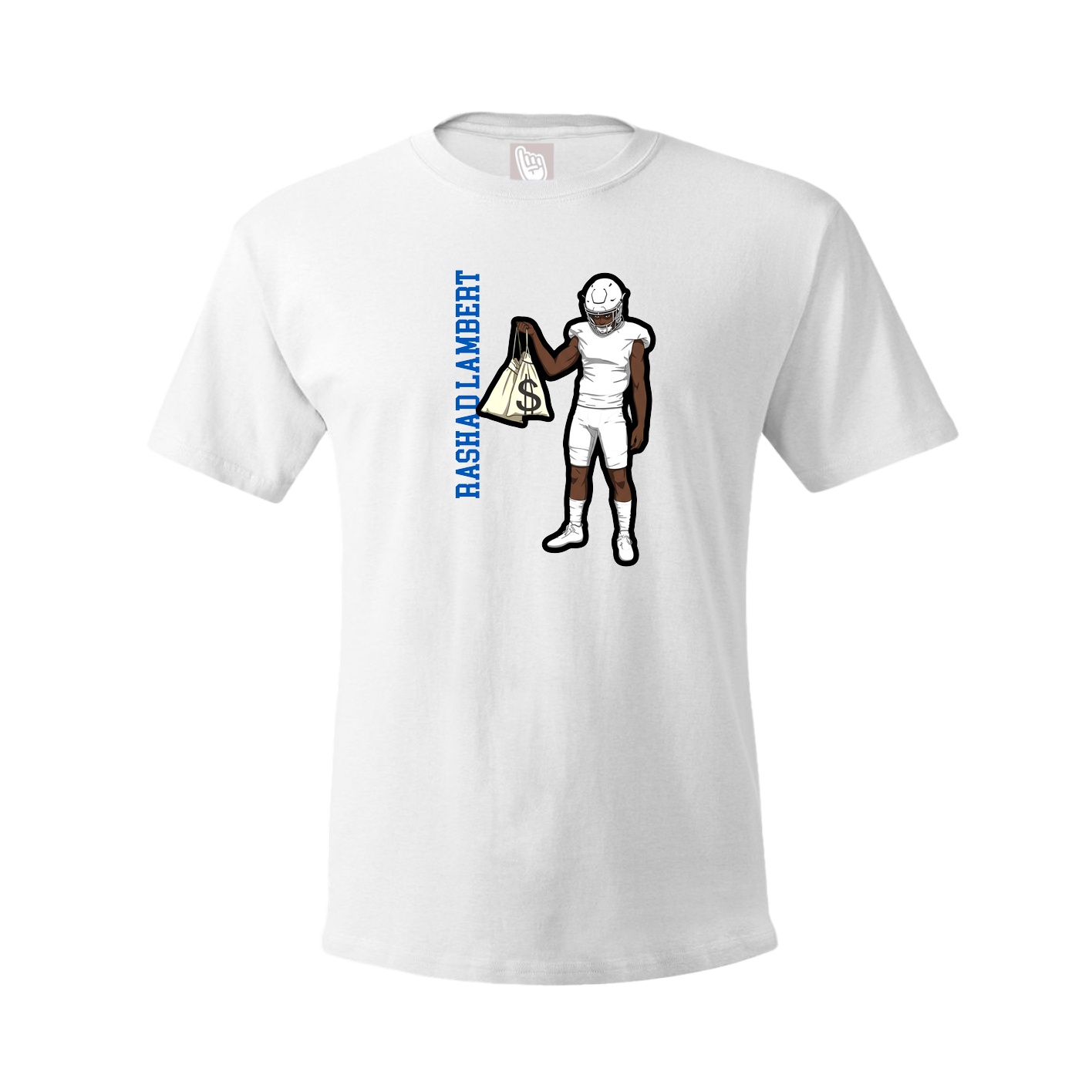 Tee — Name Vertical in White