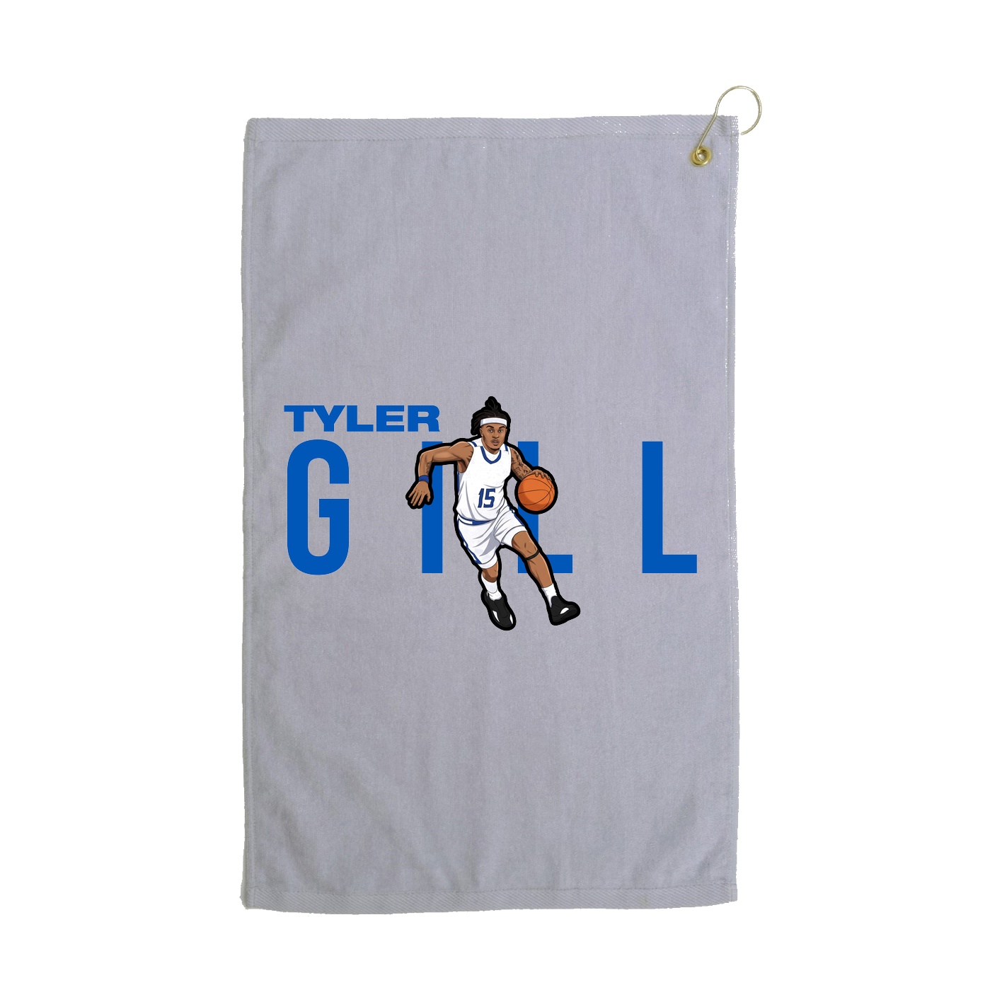Golf Towel — Player Name in Grey