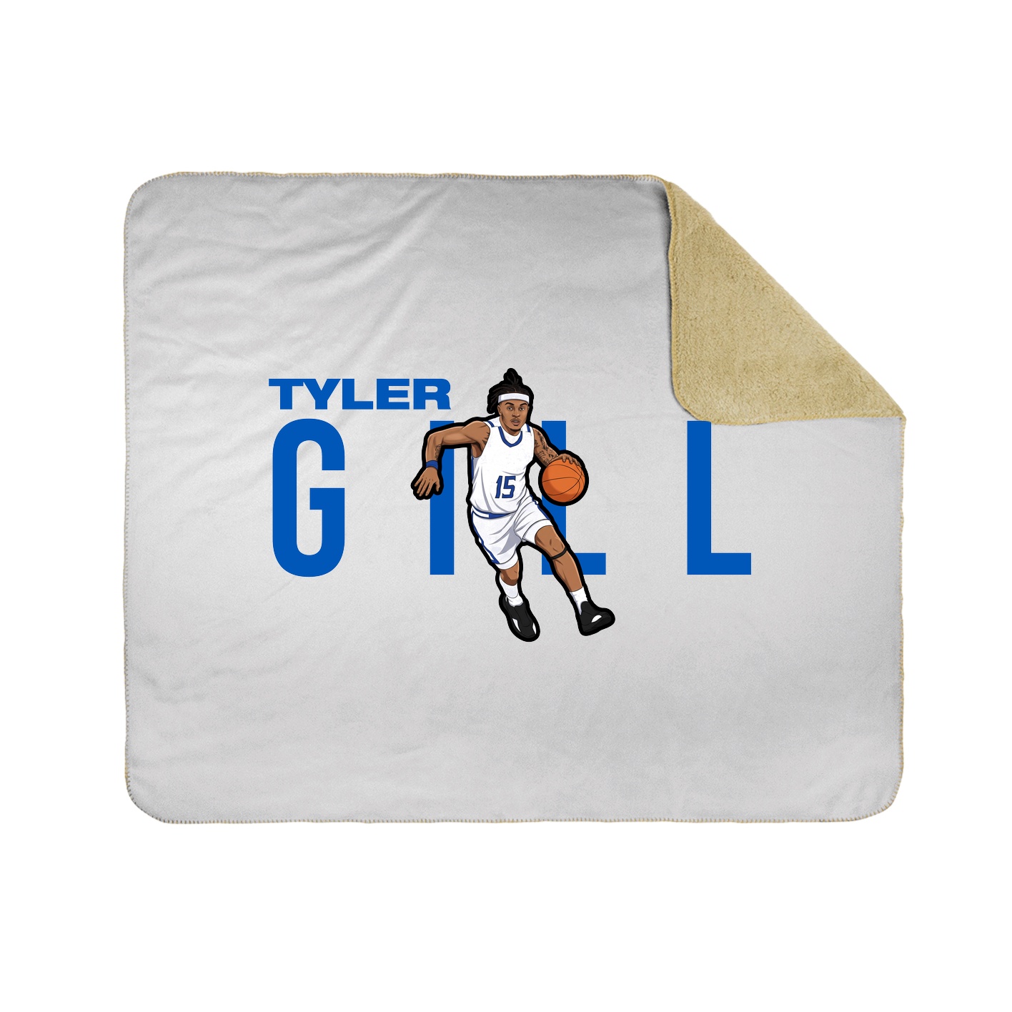 Throw Blanket — Player Name in White