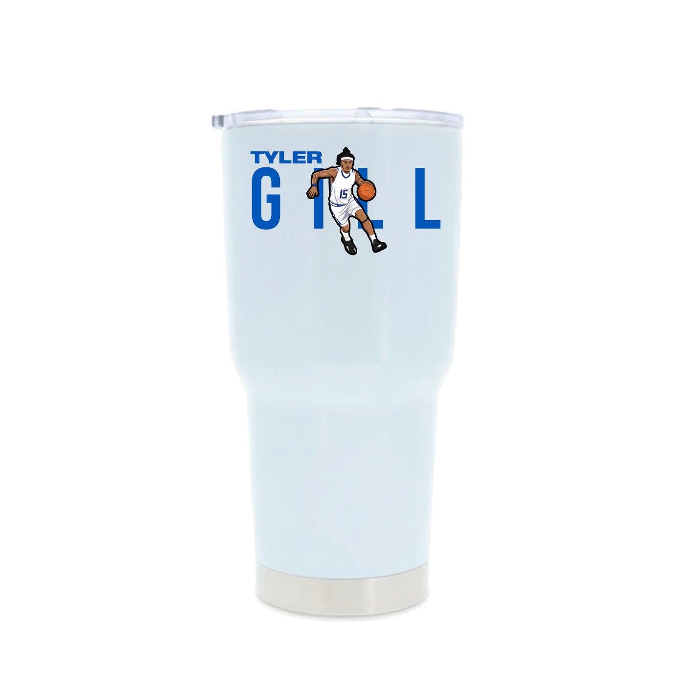 30oz Stainless Steel Tumbler — Player Name in White