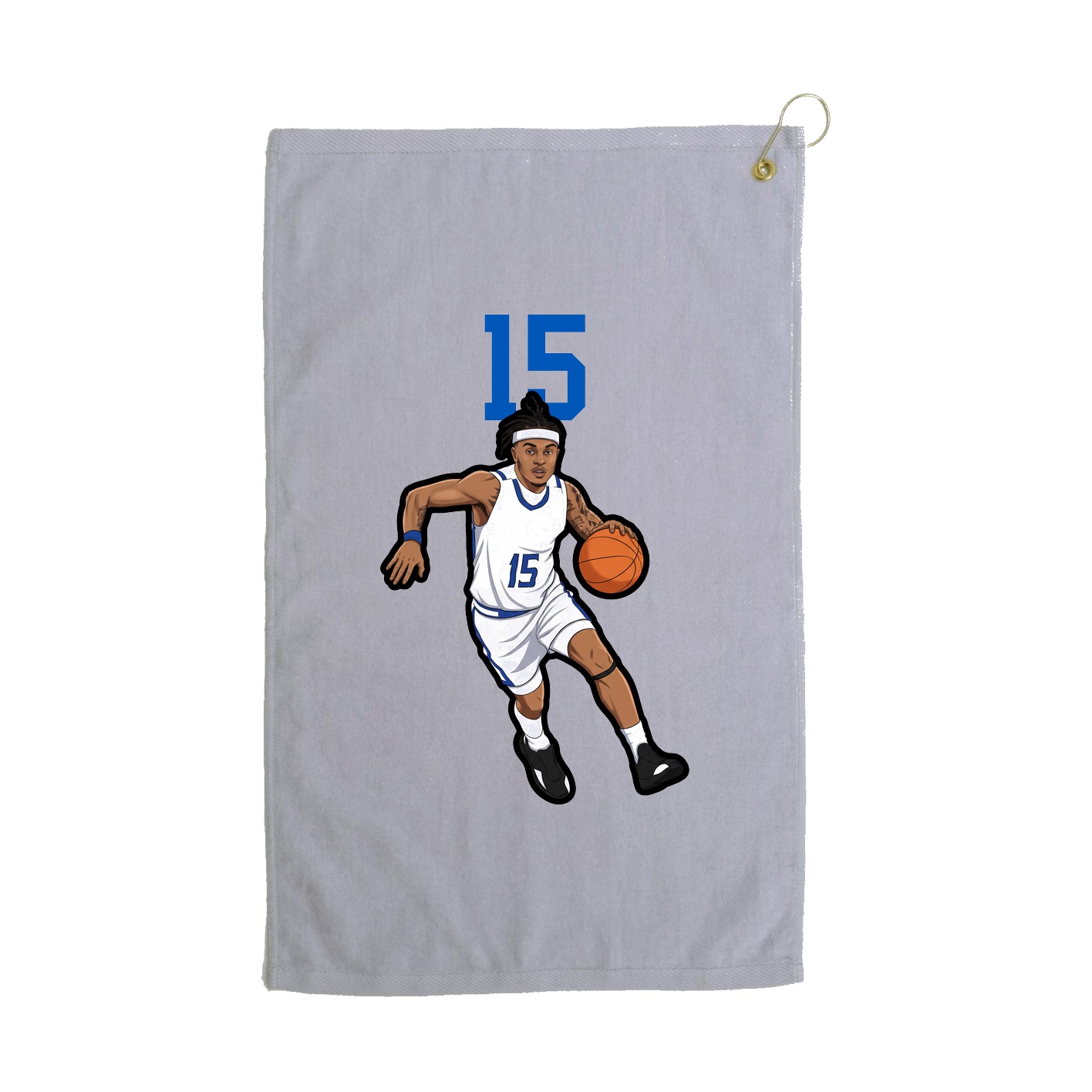 Golf Towel — Number Top in Grey