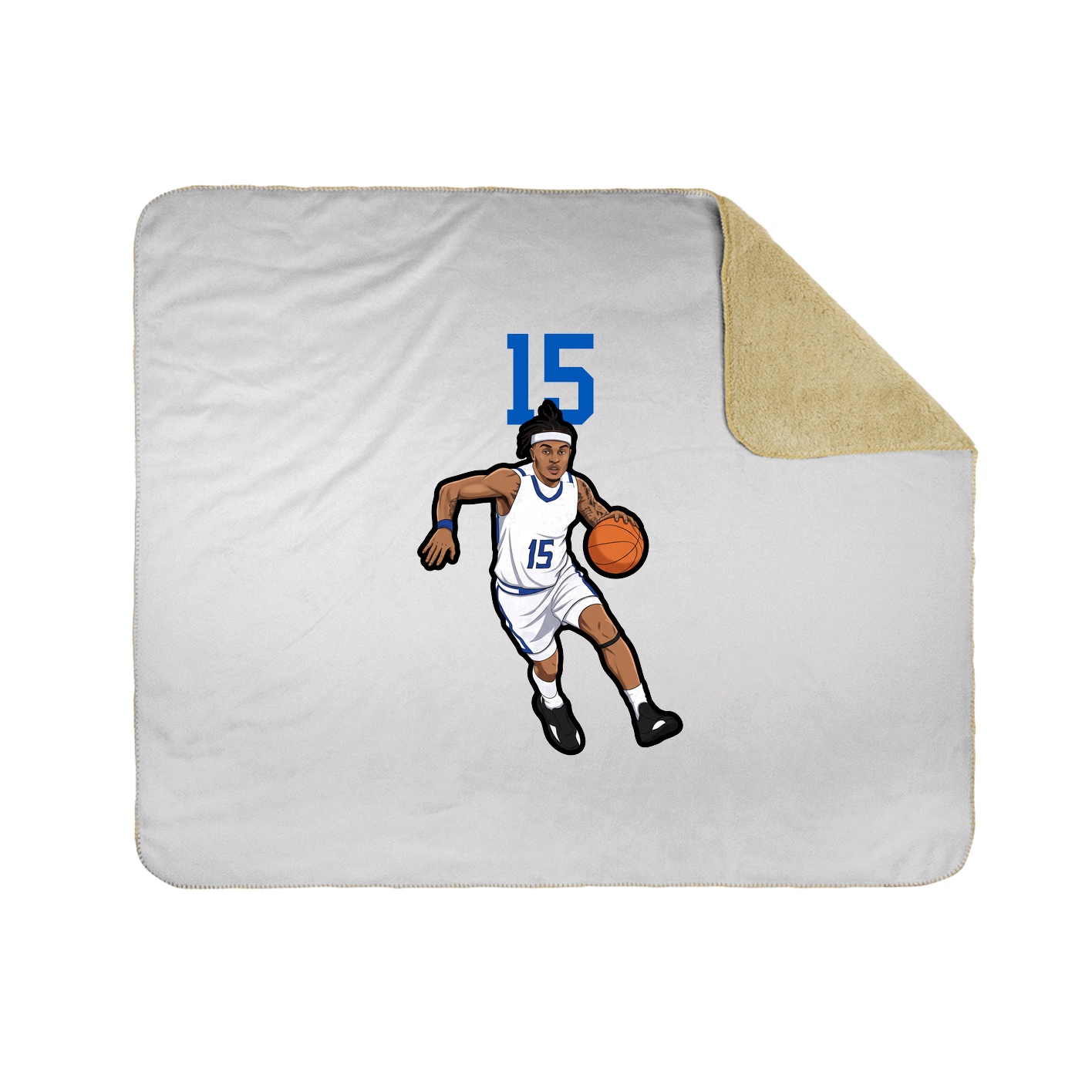 Throw Blanket — Number Top in White