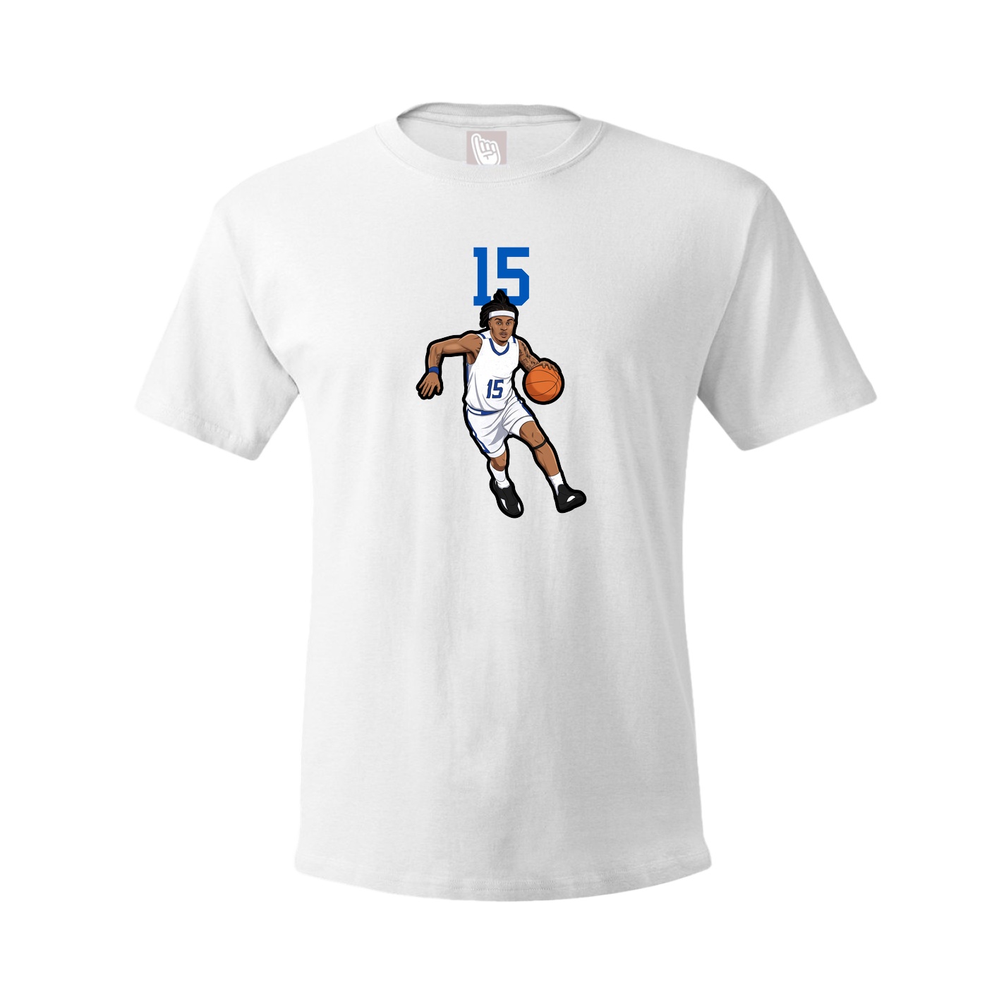 Youth Tee — Number Top in White