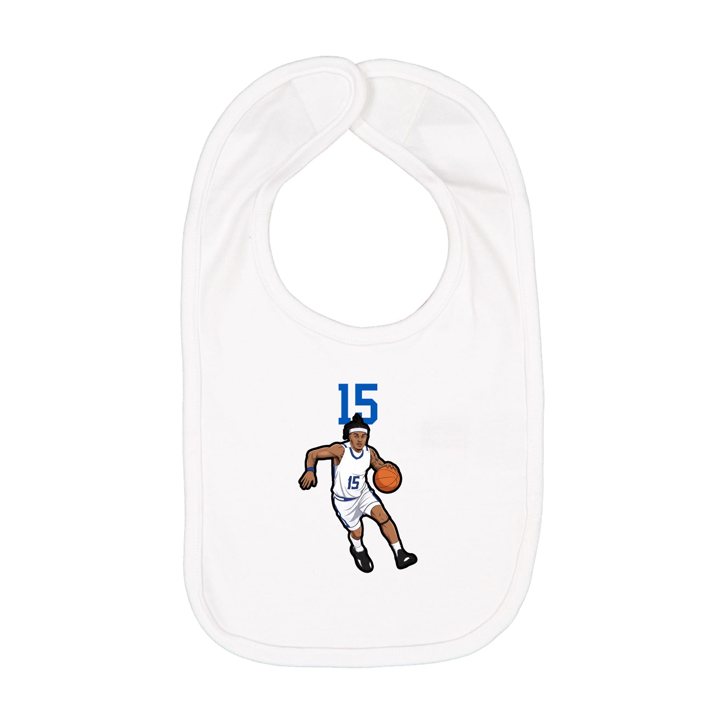Infant Bib — Number Top in White
