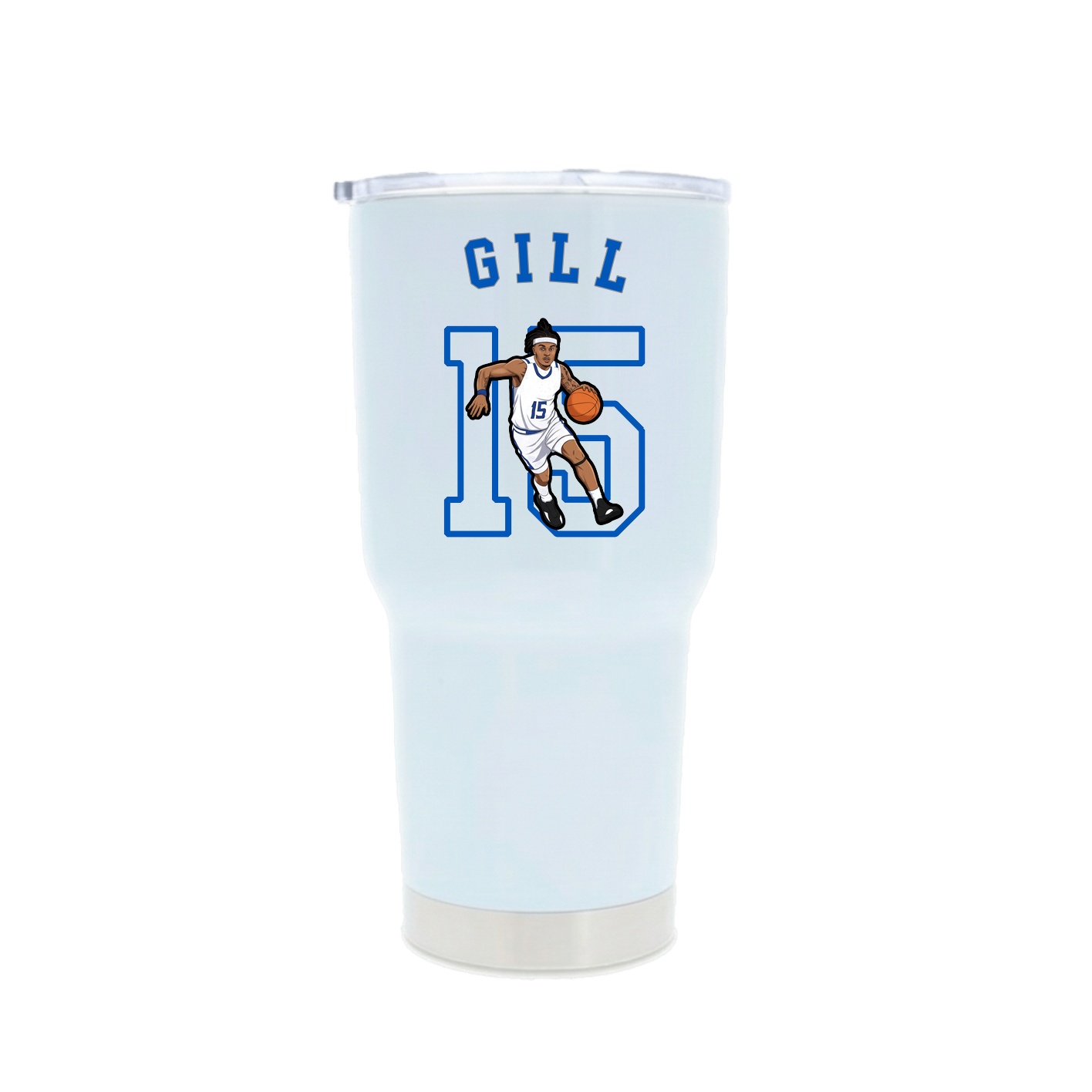 30oz Stainless Steel Tumbler — Shirsey Arch in White