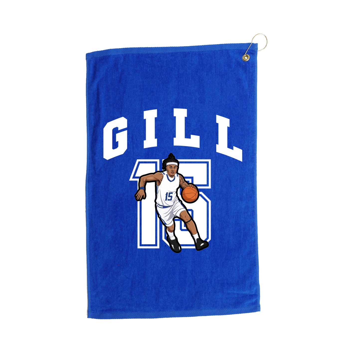 Golf Towel — Number in Royal