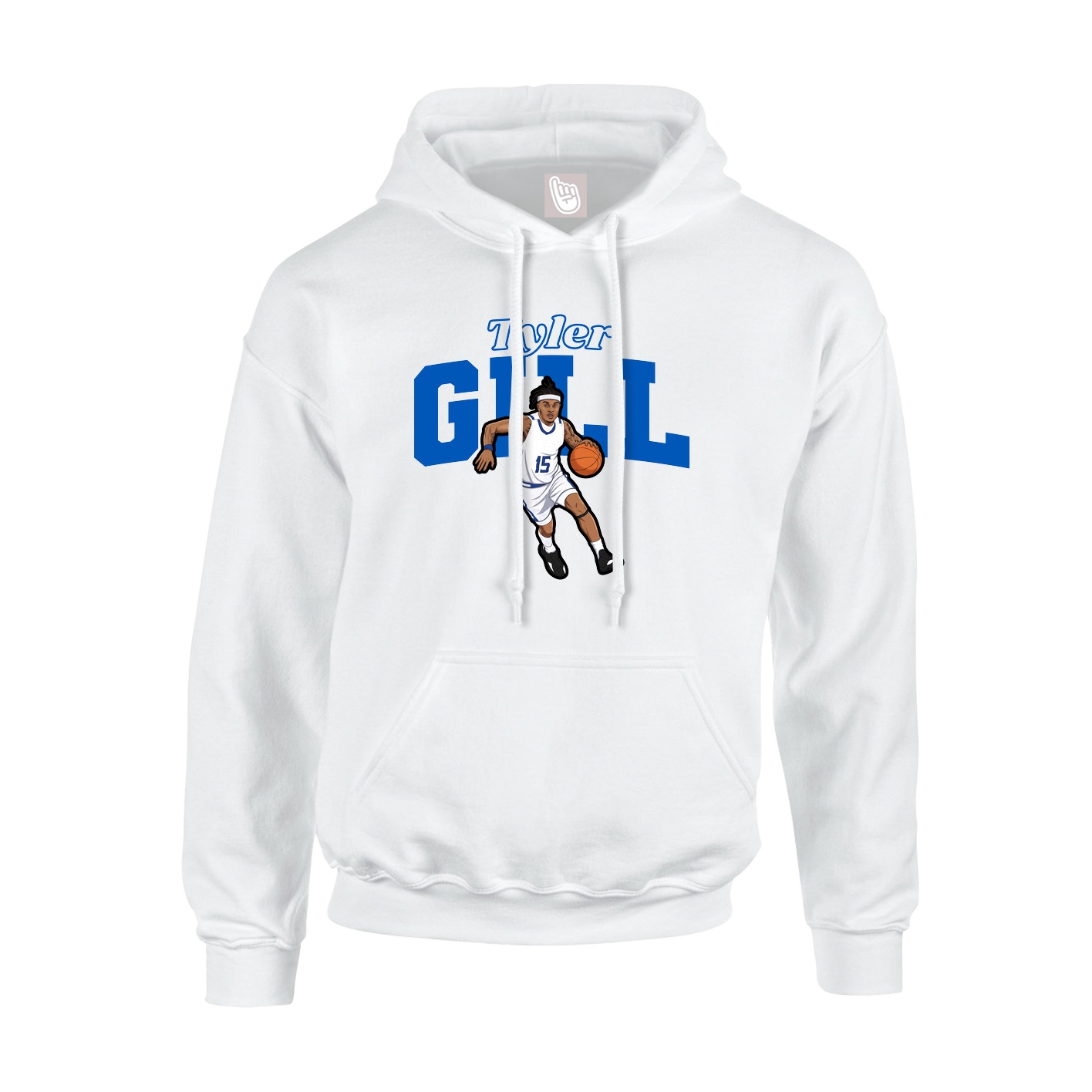 Hoodie — Name Arch in White