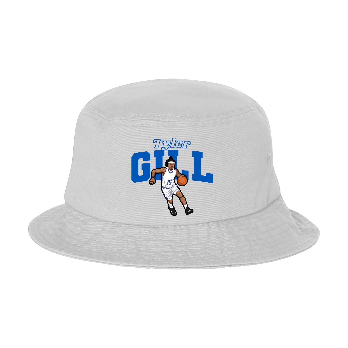 Bucket Cap — Name Arch in White