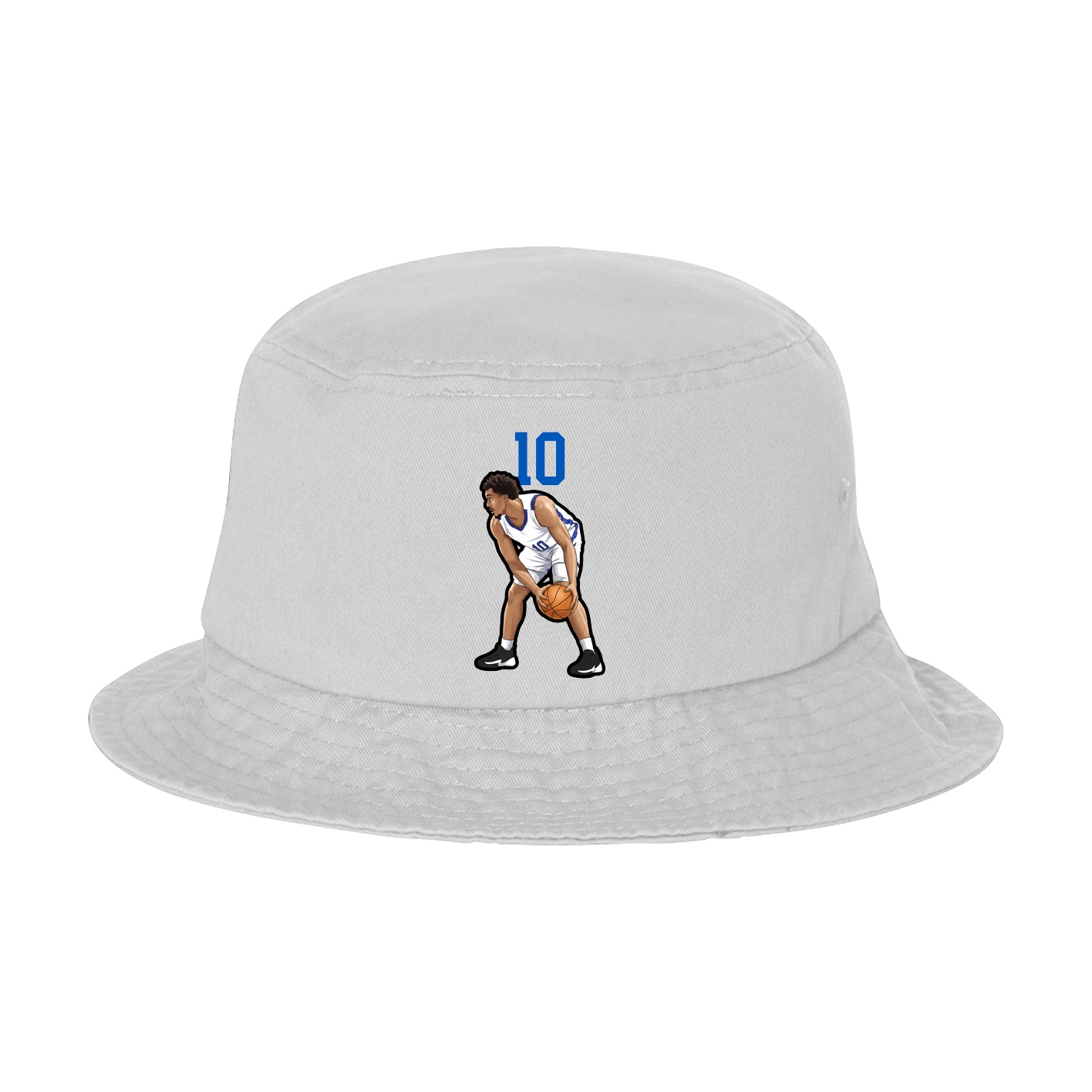 Bucket Cap — Number Top in White