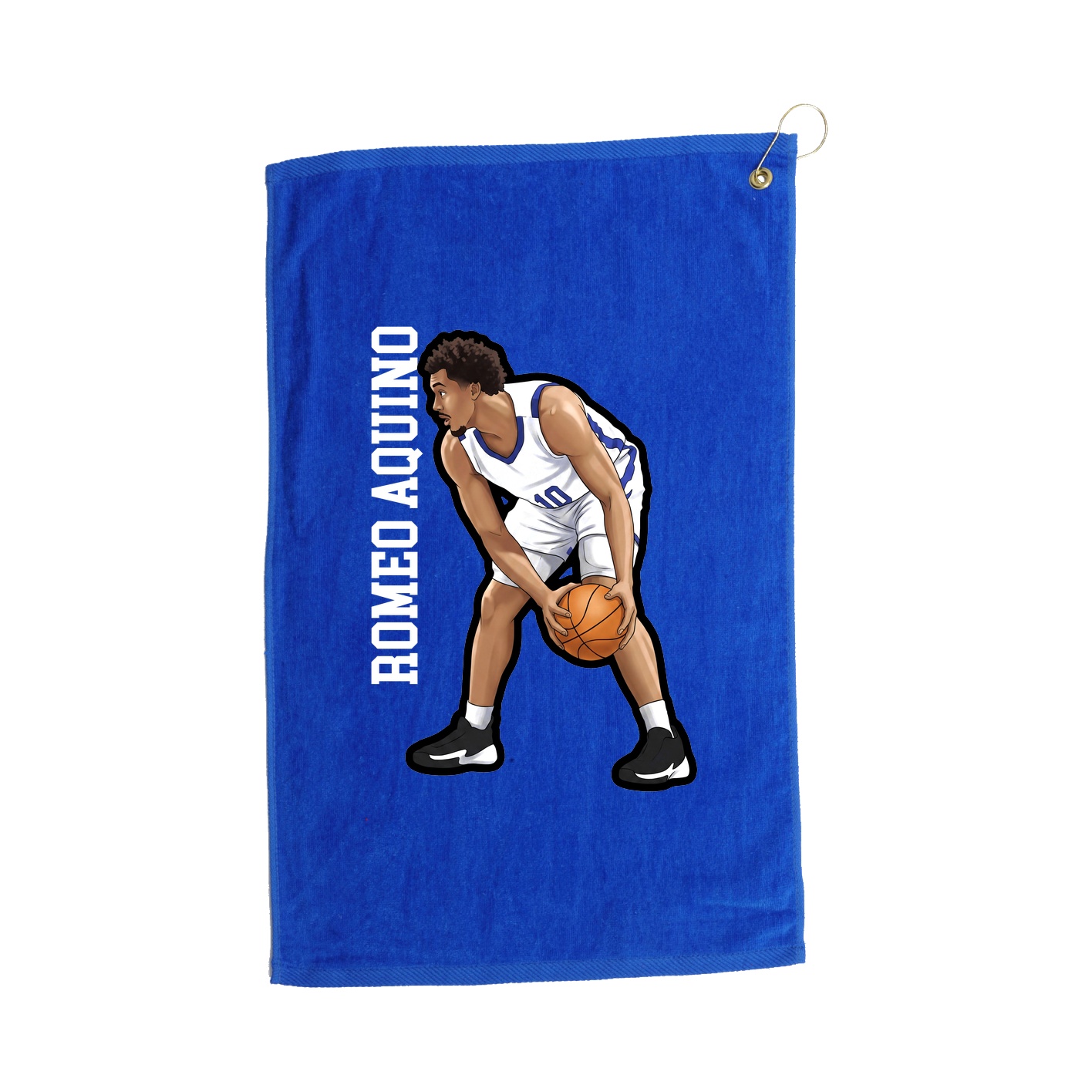 Golf Towel — Name Vertical in Royal