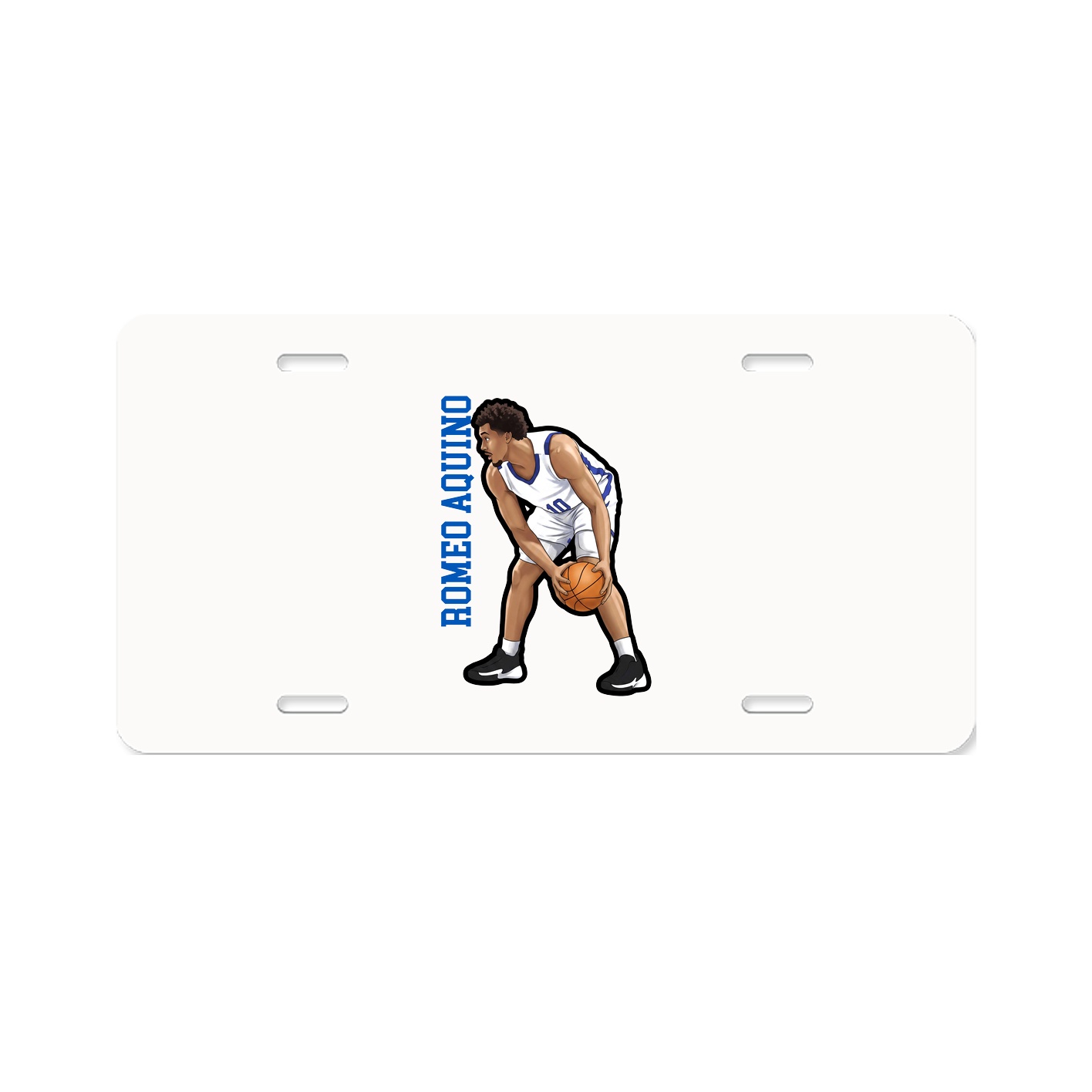 License Plate — Name Vertical in Classic