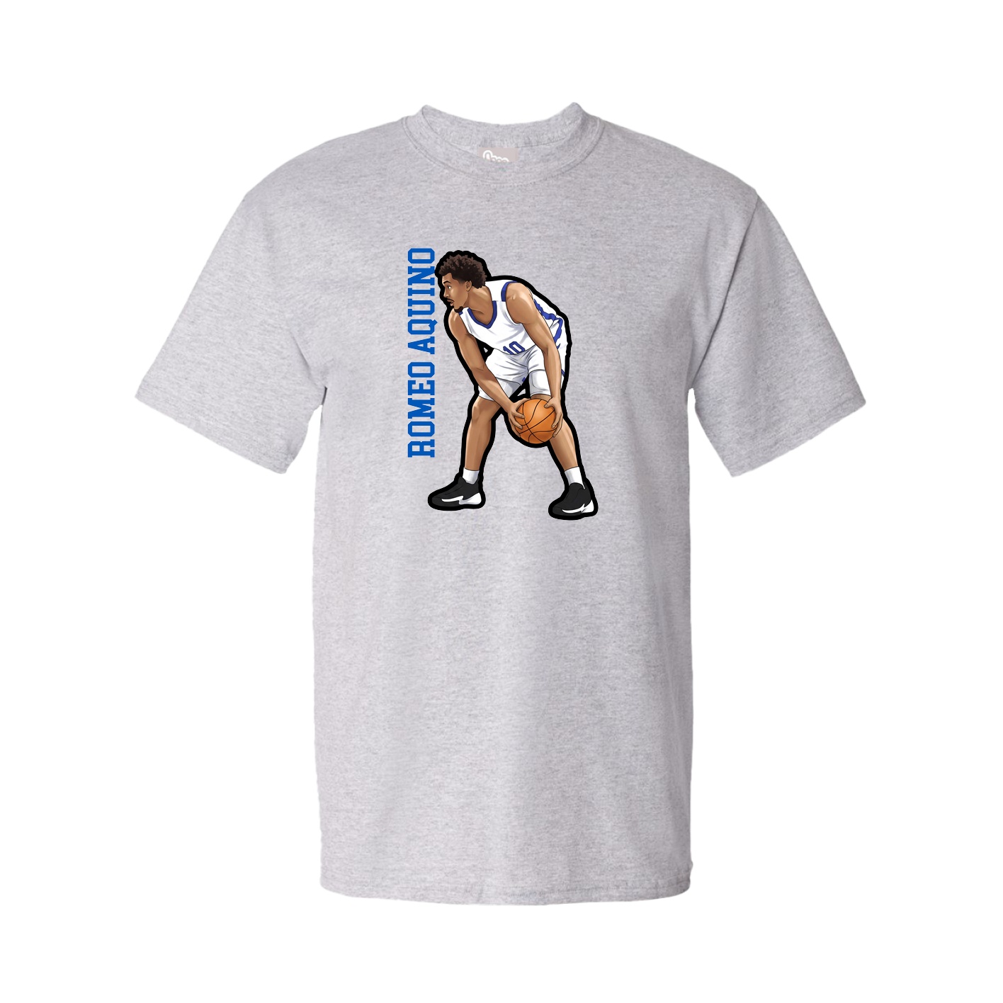Tee — Name Vertical in Grey