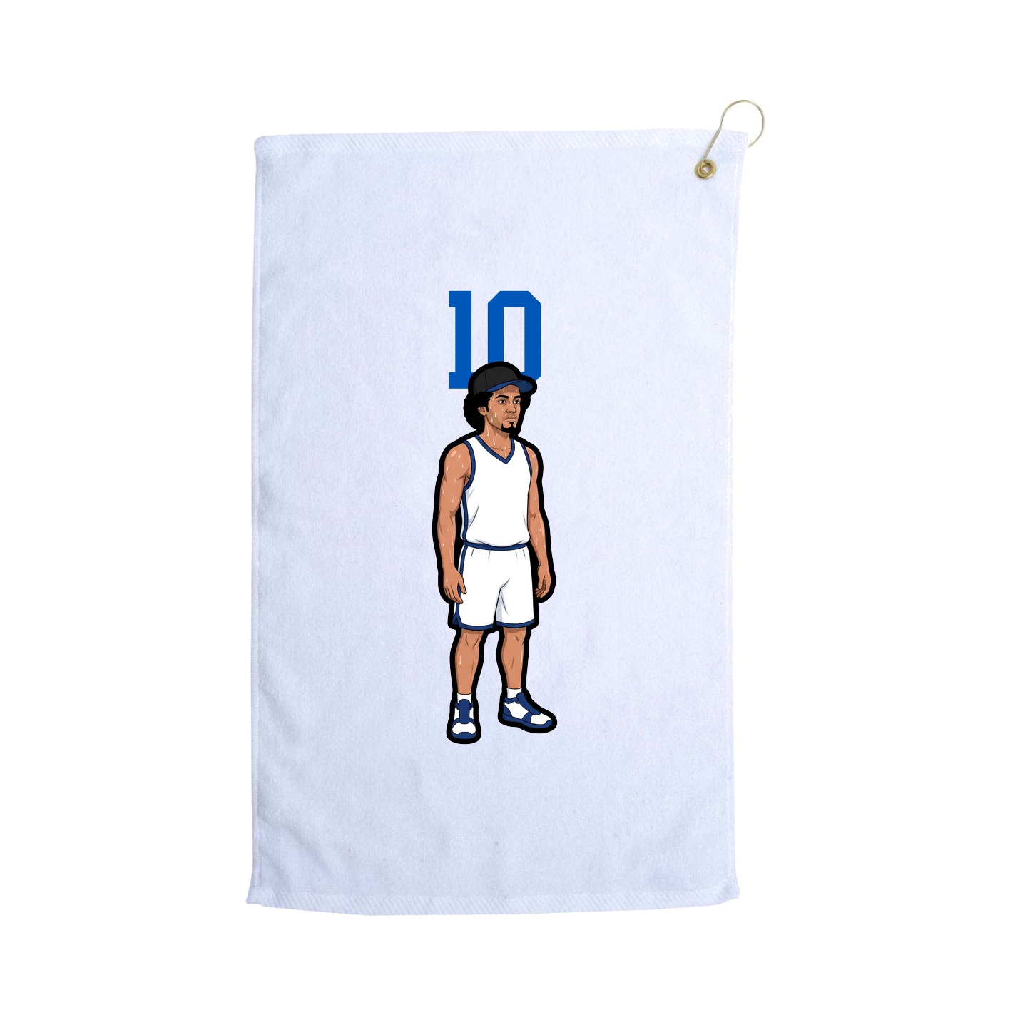 Golf Towel — Number Top in White