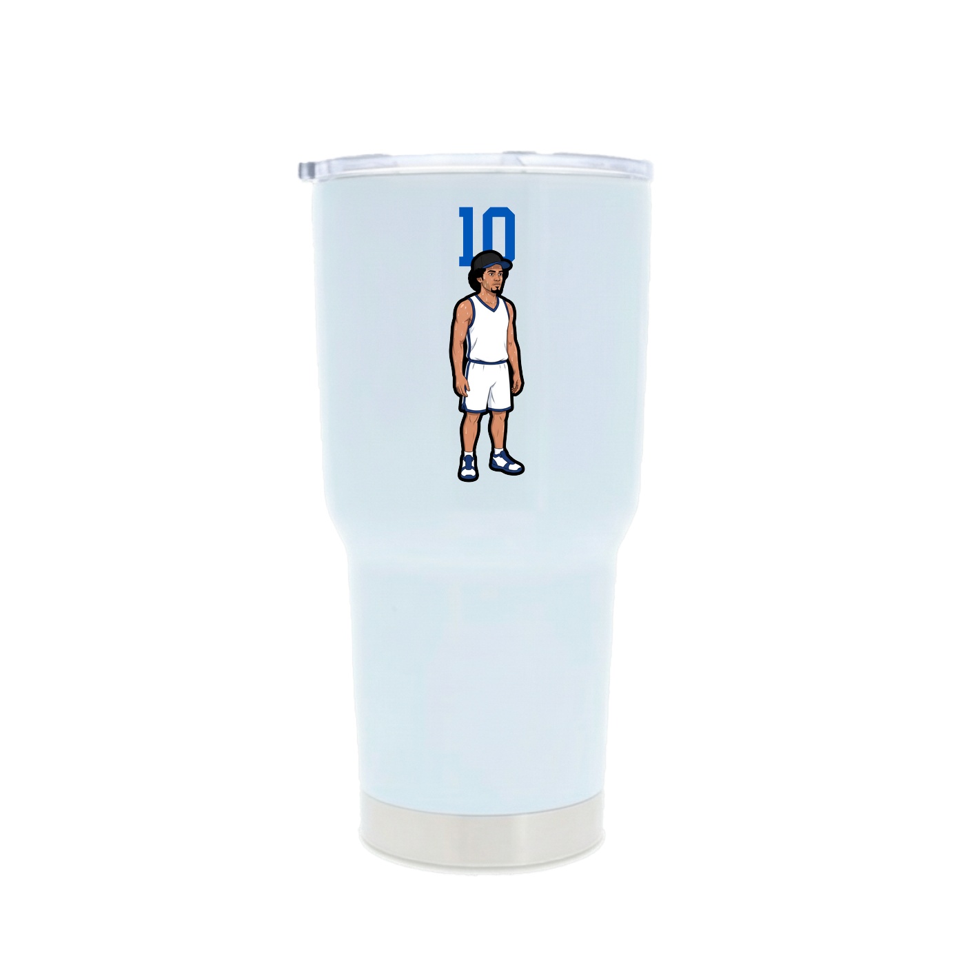 30oz Stainless Steel Tumbler — Number Top in White