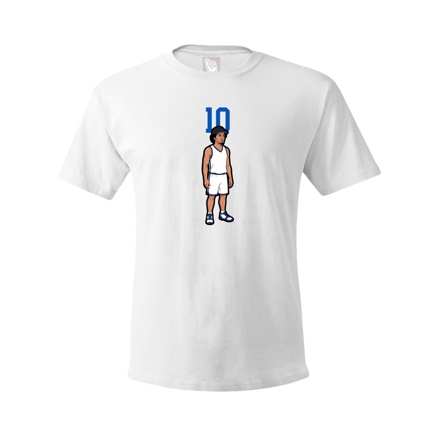 Youth Tee — Number Top in White